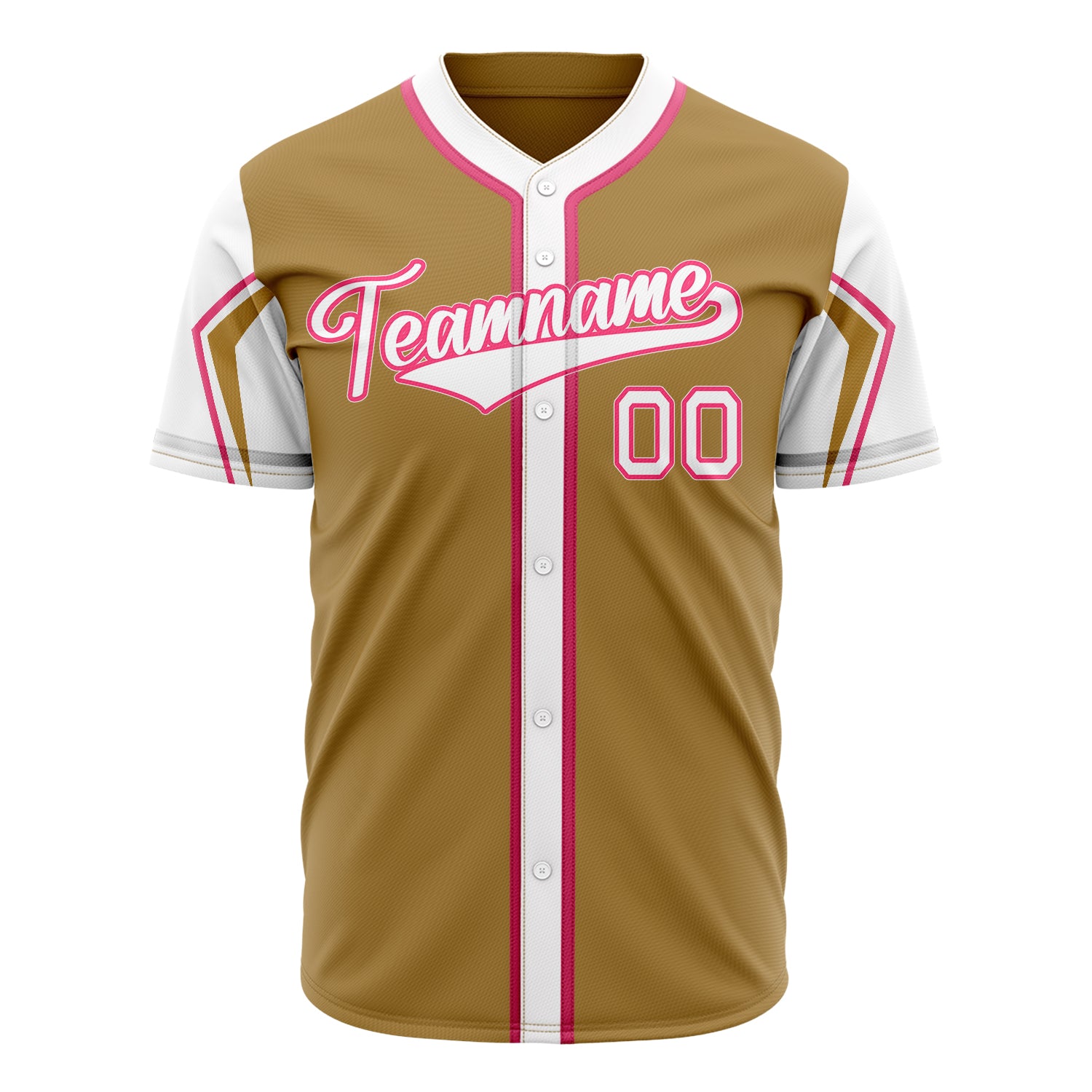 Benutzerdefiniertes Professionelles Altgold Weiß Baseballtrikot