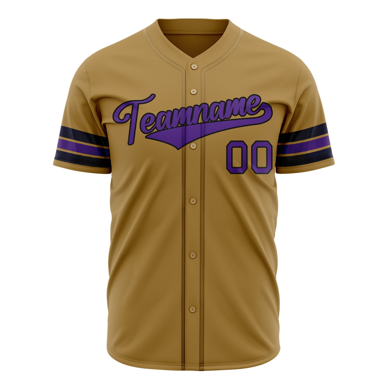 Benutzerdefiniertes Professionelles Altgold Lila Baseballtrikot