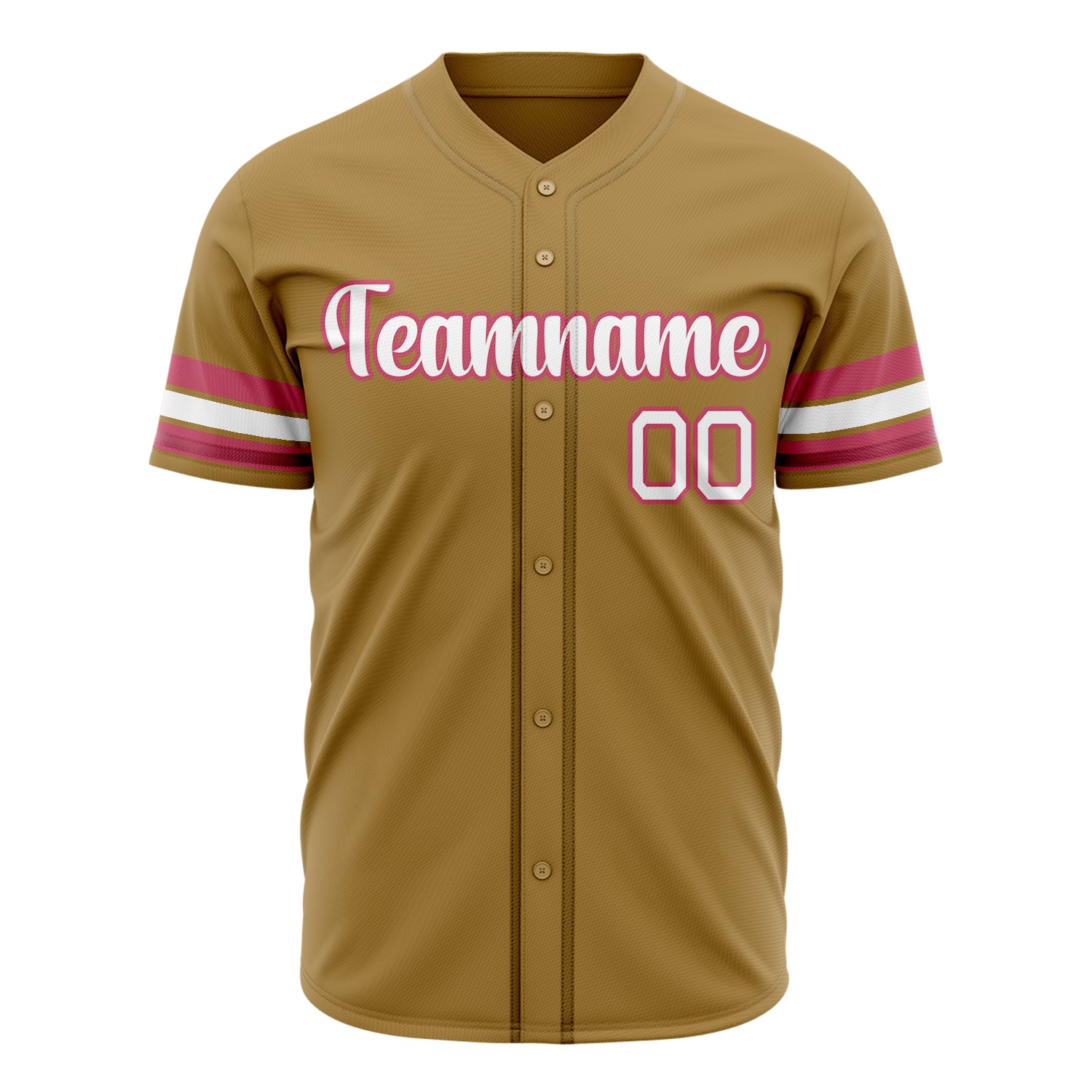 Benutzerdefiniertes Professionelles Altgold Weiß Baseballtrikot