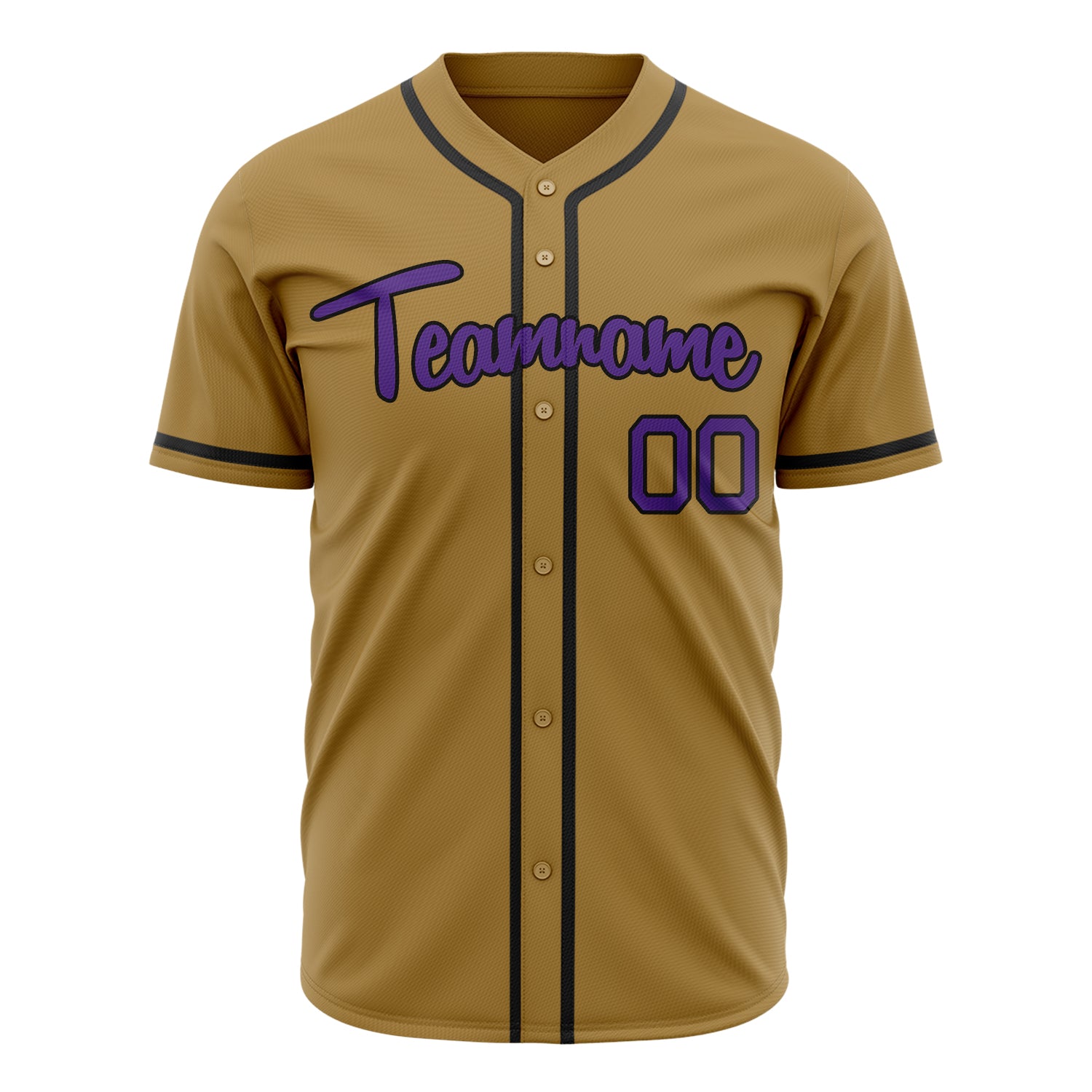 Benutzerdefiniertes Professionelles Altgold Lila Baseballtrikot