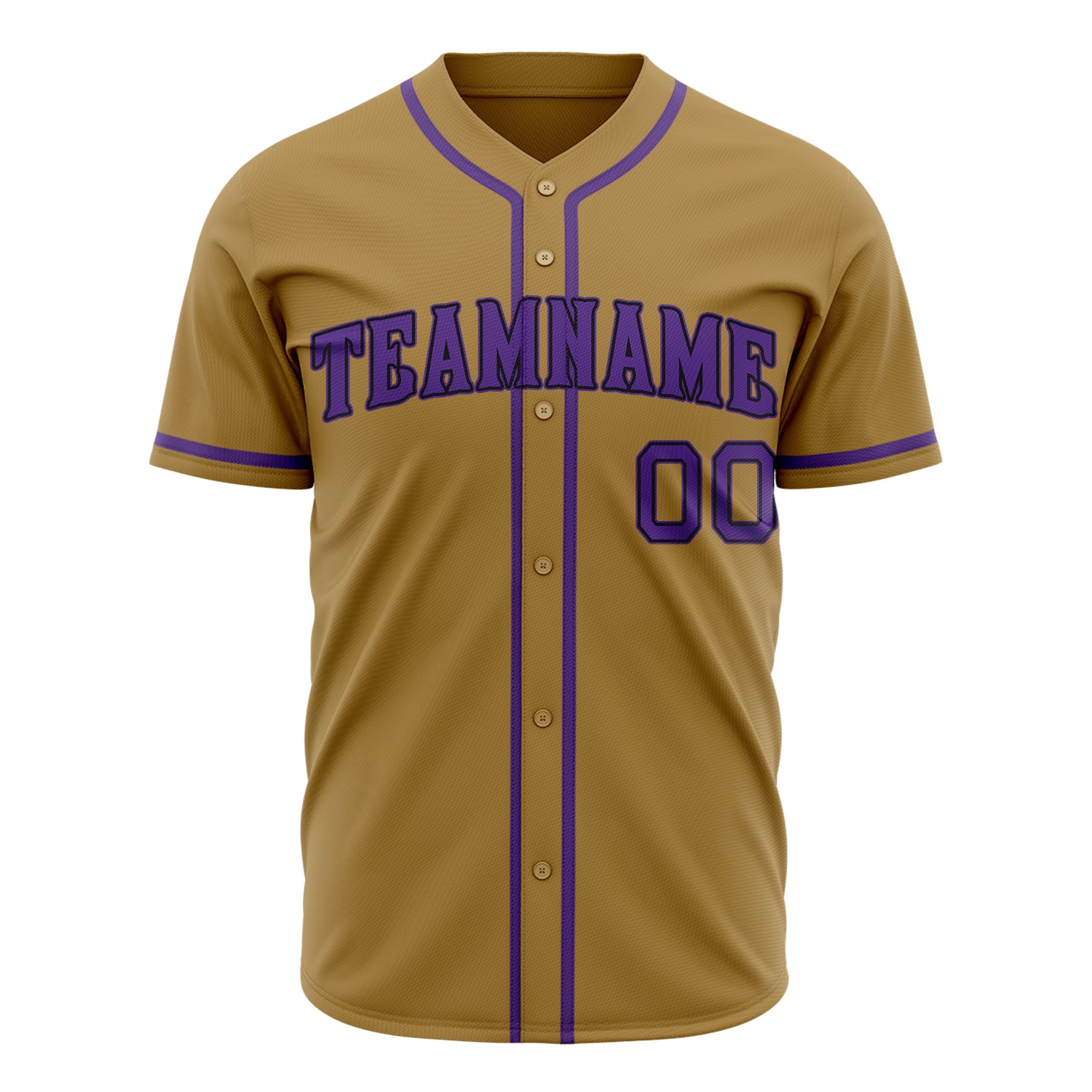 Benutzerdefiniertes Professionelles Altgold Lila Baseballtrikot