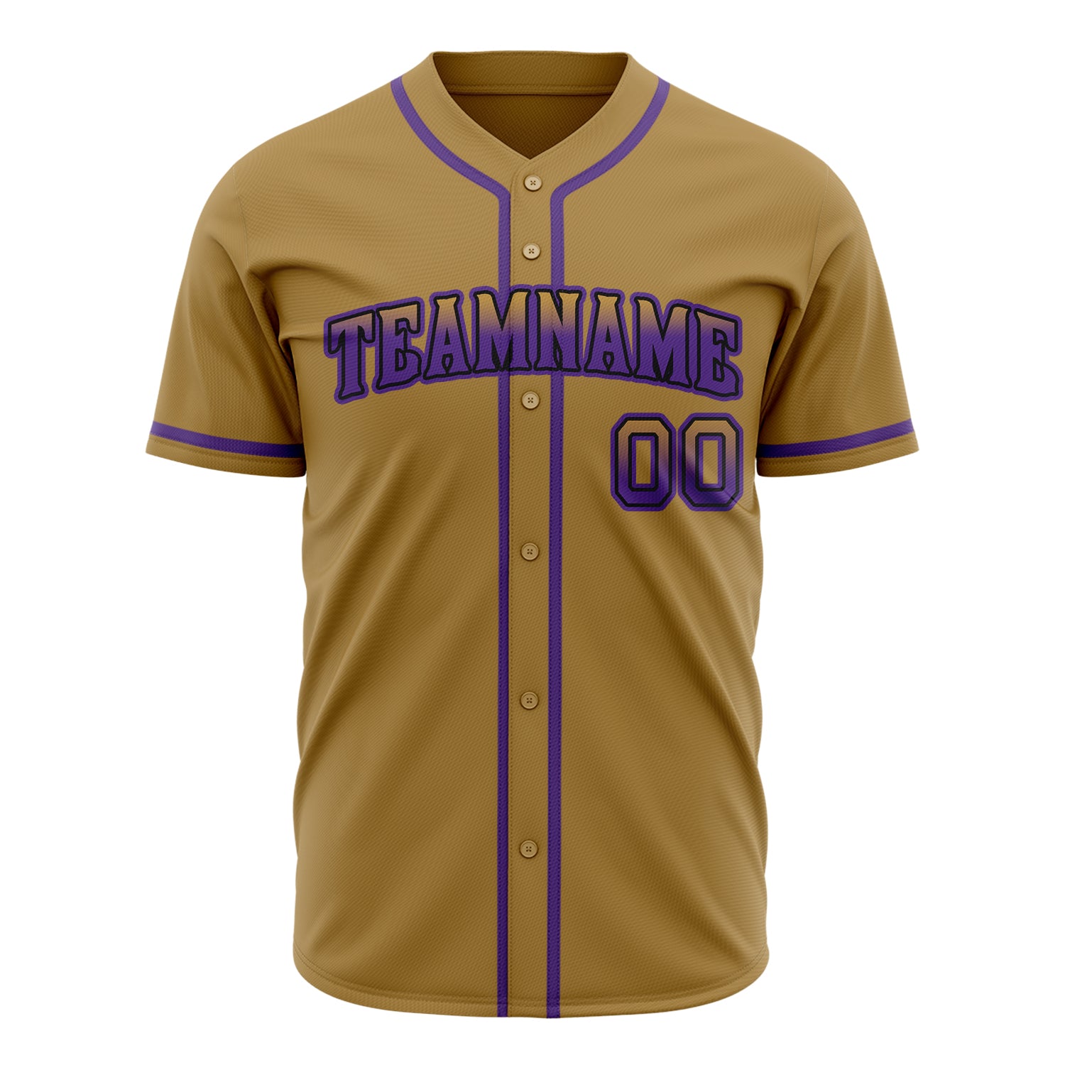 Benutzerdefiniertes Professionelles Altgold Lila Baseballtrikot