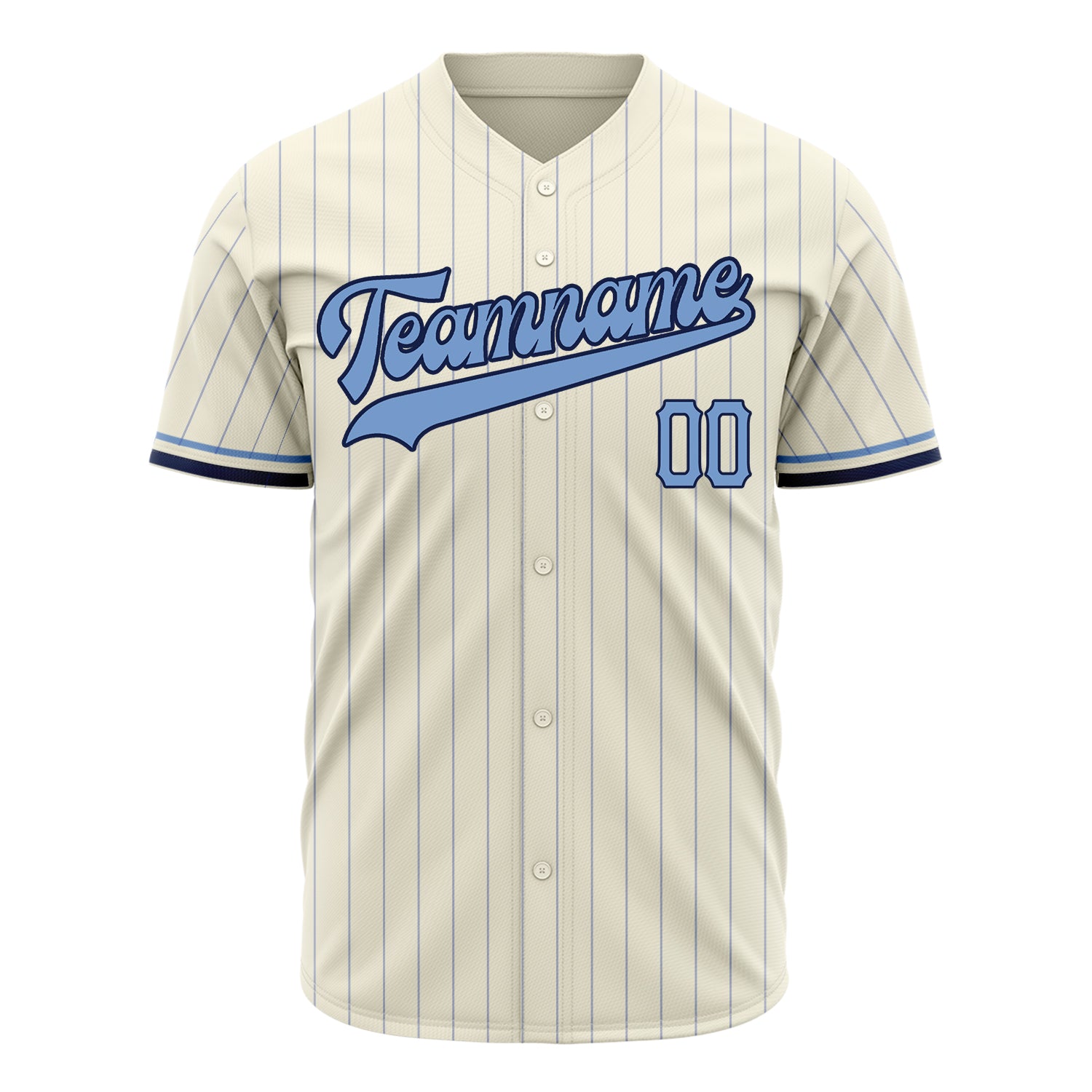 Benutzerdefiniertes Professionelles Creme Hellblau Baseballtrikot