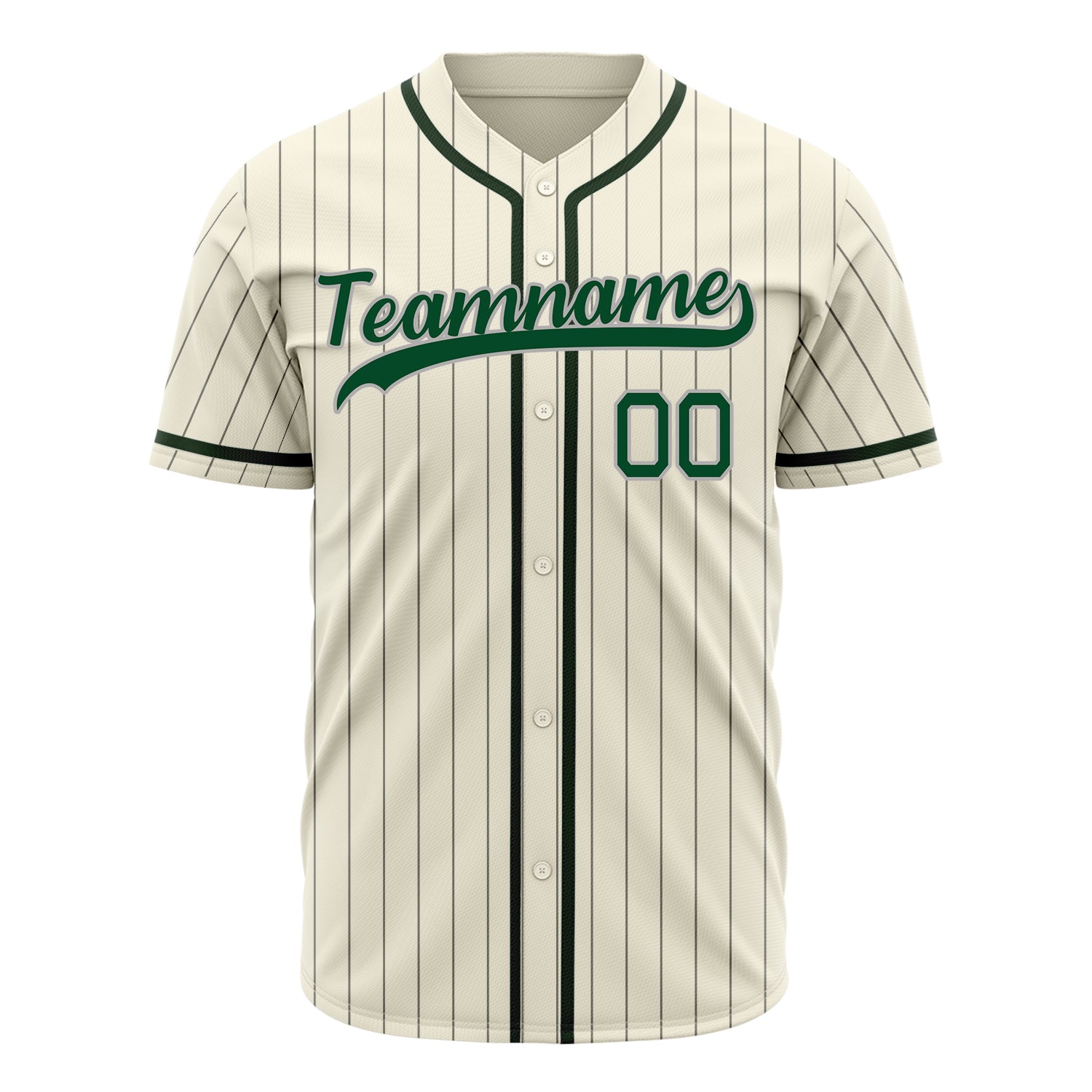 Benutzerdefiniertes Professionelles Creme Grün Baseballtrikot