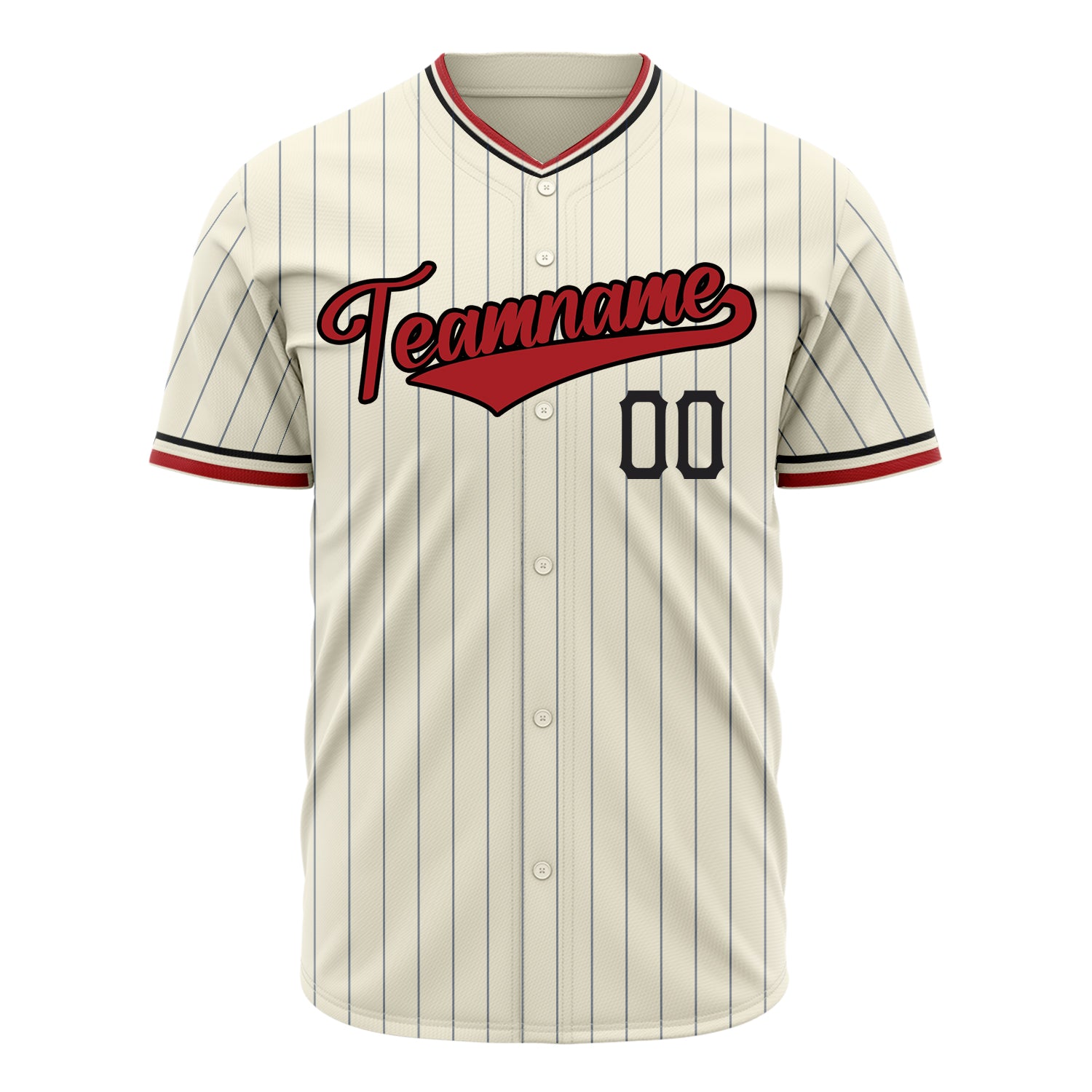 Benutzerdefiniertes Professionelles Creme Rot Baseballtrikot