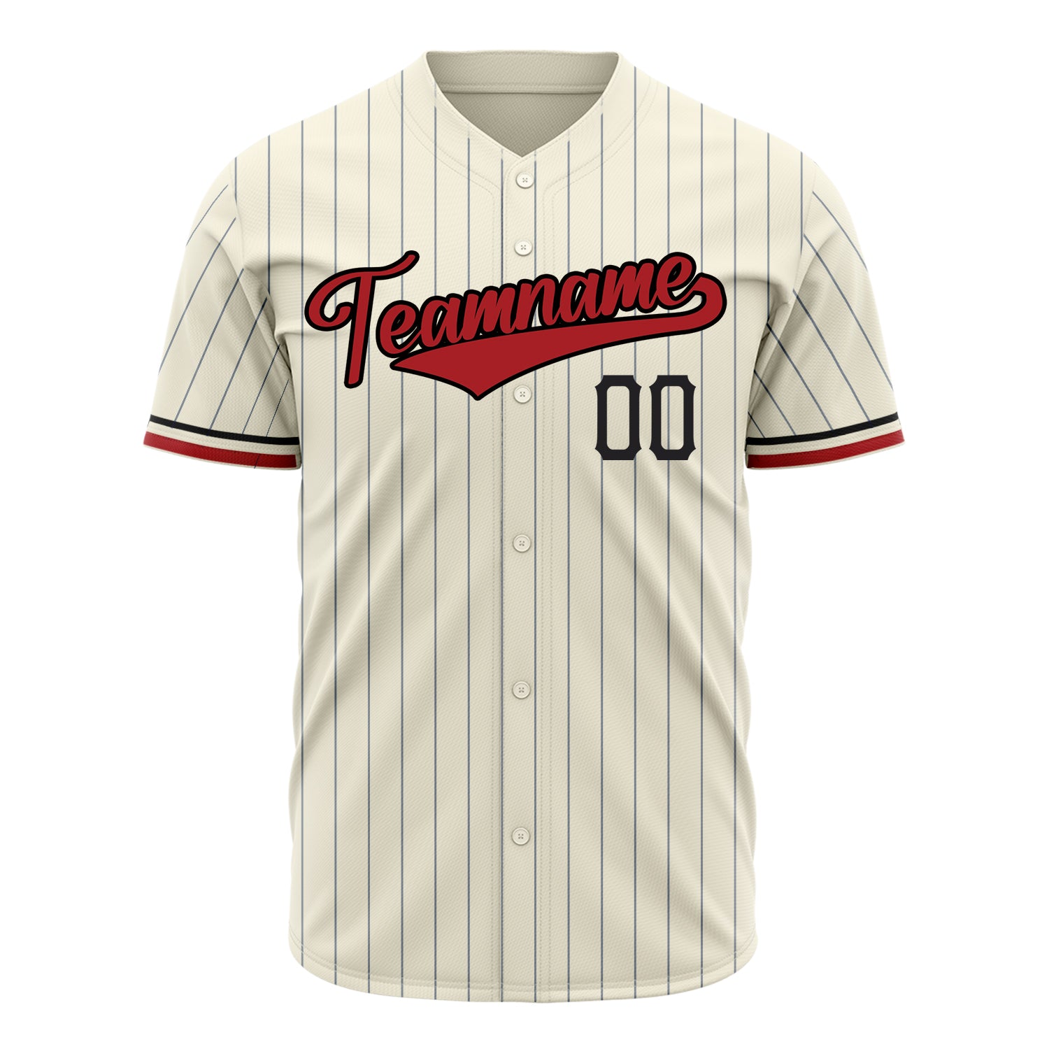 Benutzerdefiniertes Professionelles Creme Rot Baseballtrikot