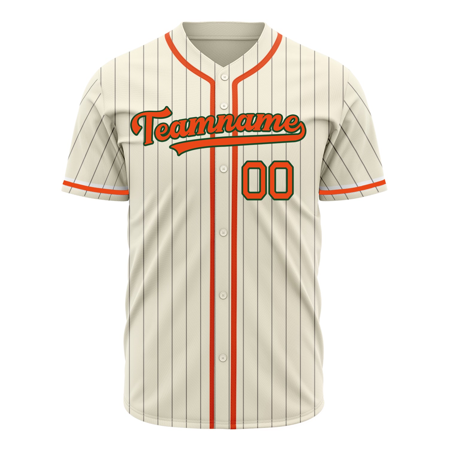 Benutzerdefiniertes Professionelles Creme Orange Baseballtrikot