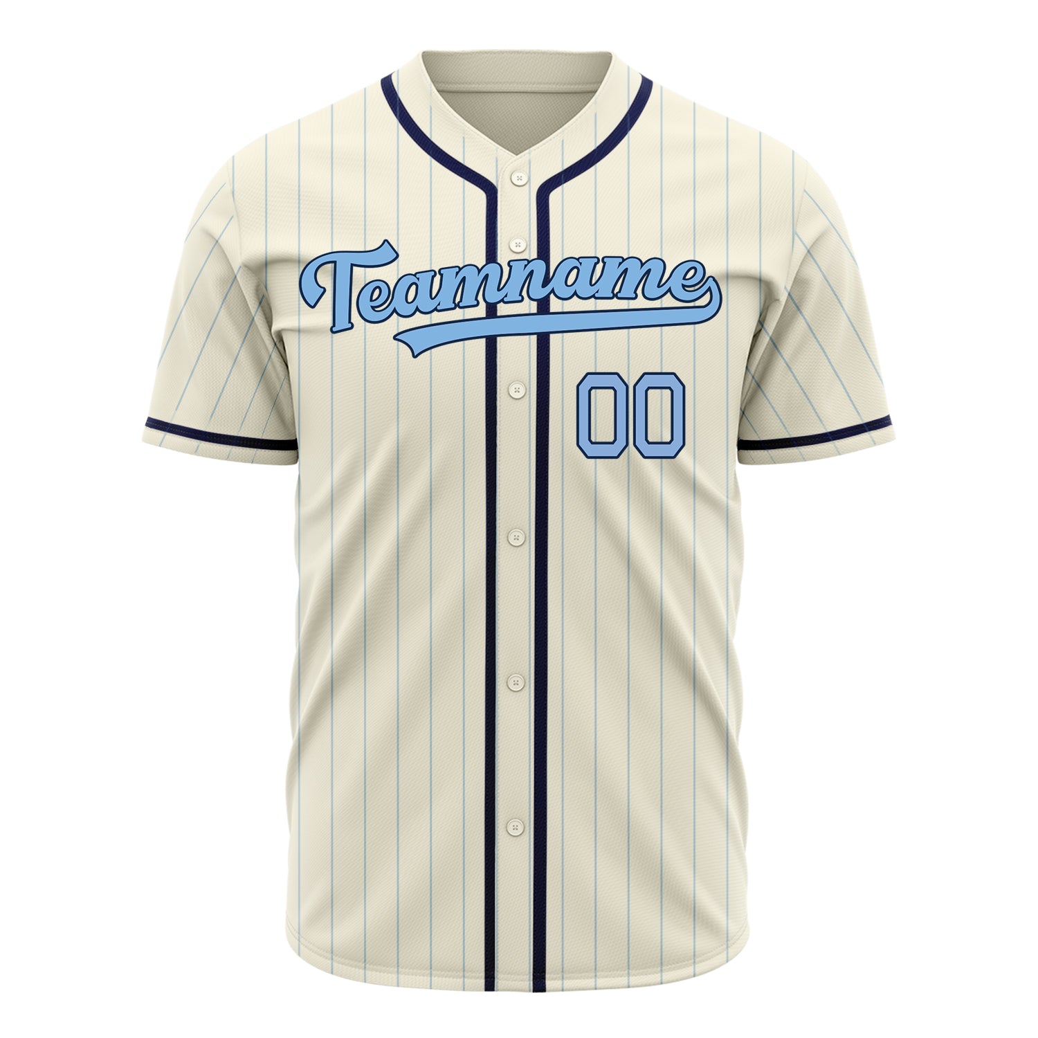 Benutzerdefiniertes Professionelles Creme Hellblau Baseballtrikot