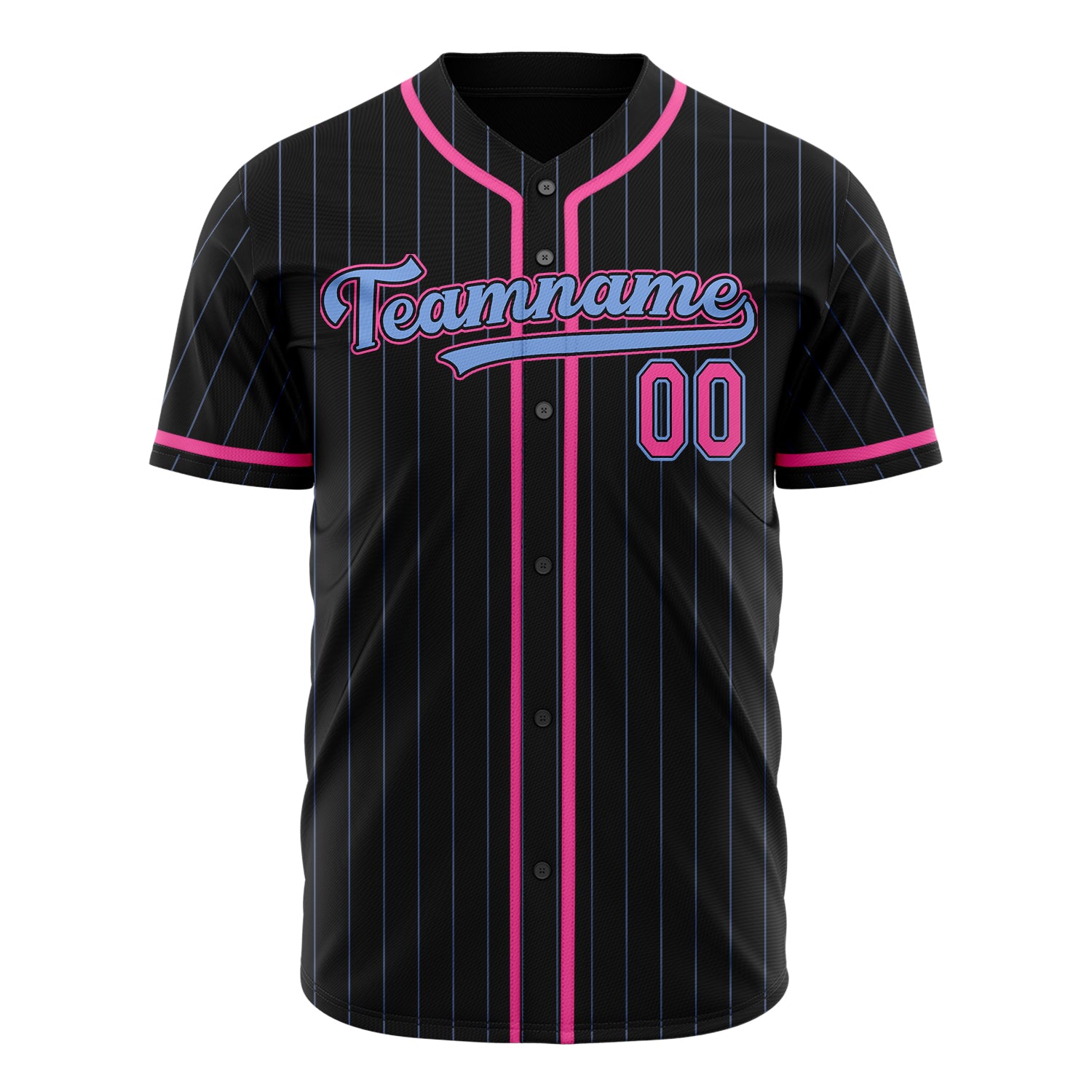 Benutzerdefiniertes Professionelles Schwarz Rosa Baseballtrikot