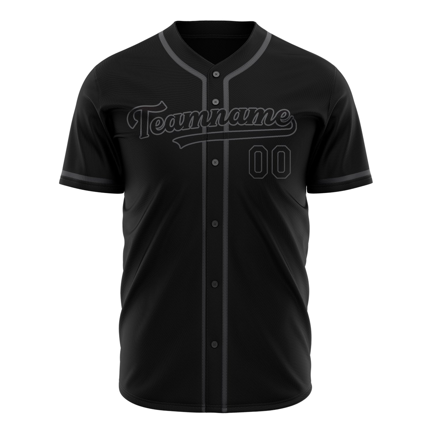 Benutzerdefiniertes Professionelles Schwarz Stahlgrau Baseballtrikot