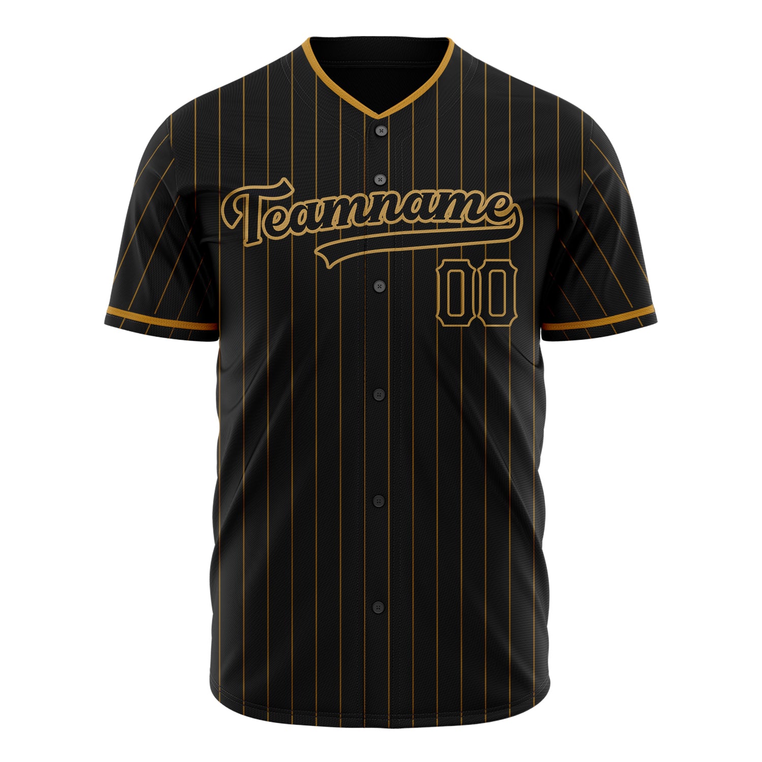 Benutzerdefiniertes Professionelles Schwarz Altgold Baseballtrikot