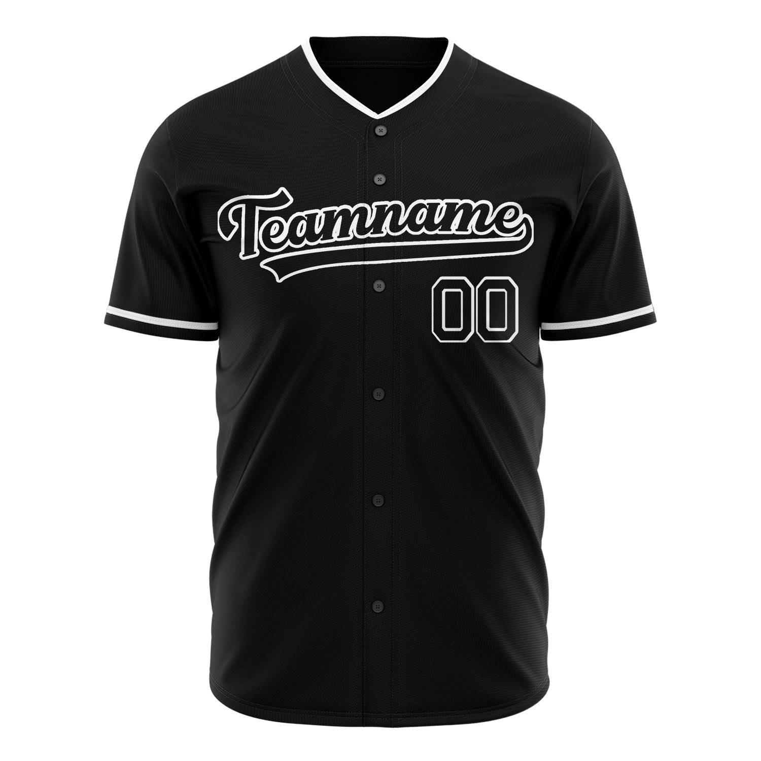 Benutzerdefiniertes Professionelles Schwarz Weiß Baseballtrikot