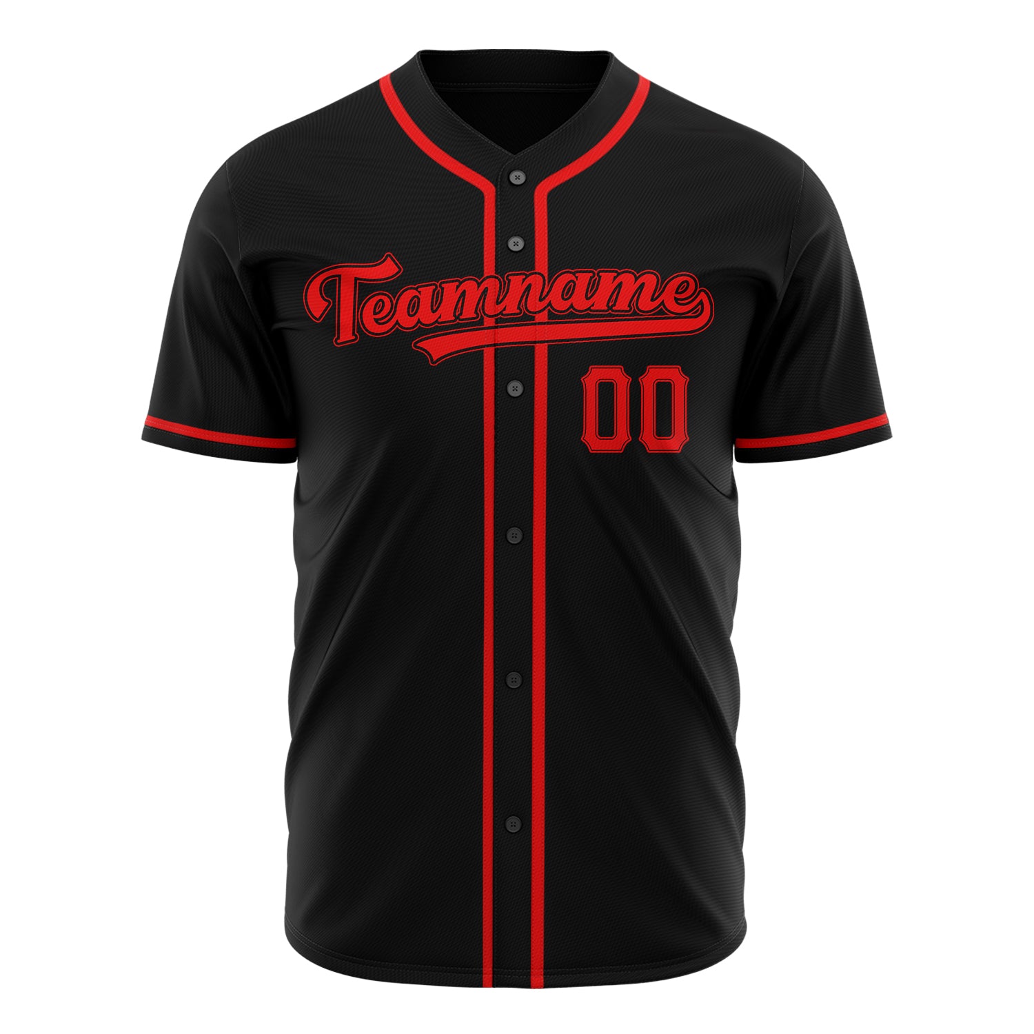 Benutzerdefiniertes Professionelles Schwarz Rot Baseballtrikot