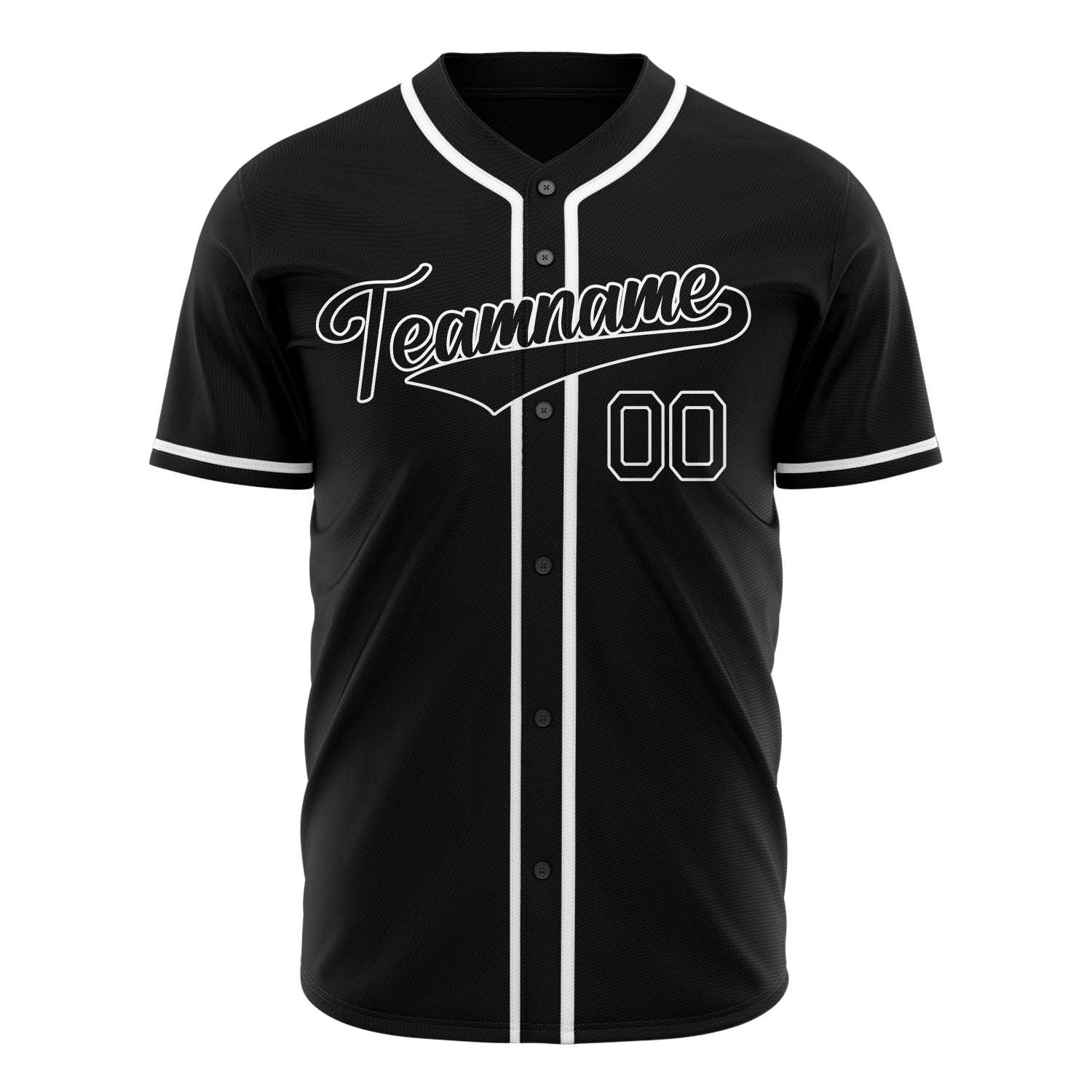 Benutzerdefiniertes Professionelles Schwarz Weiß Baseballtrikot