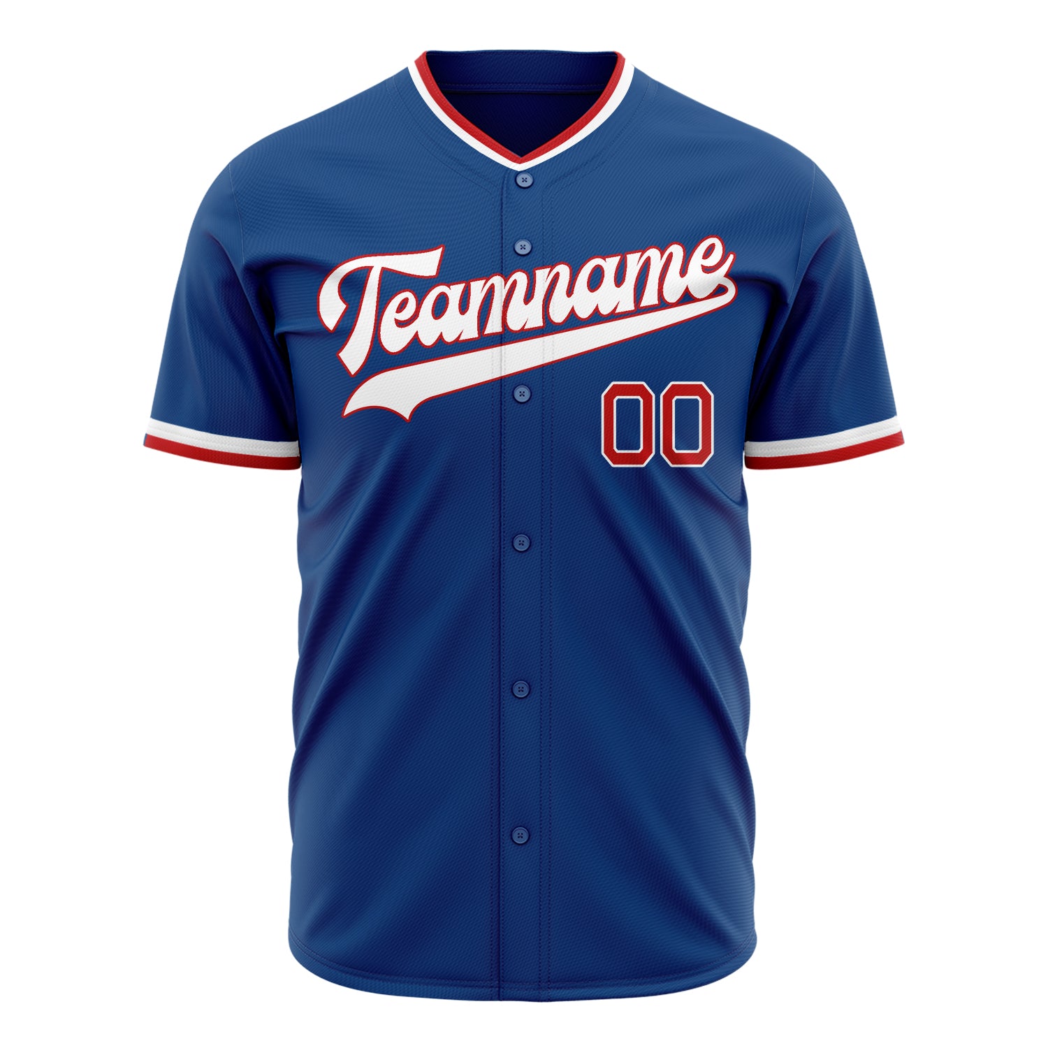 Benutzerdefiniertes Professionelles Blau Weiß Baseballtrikot