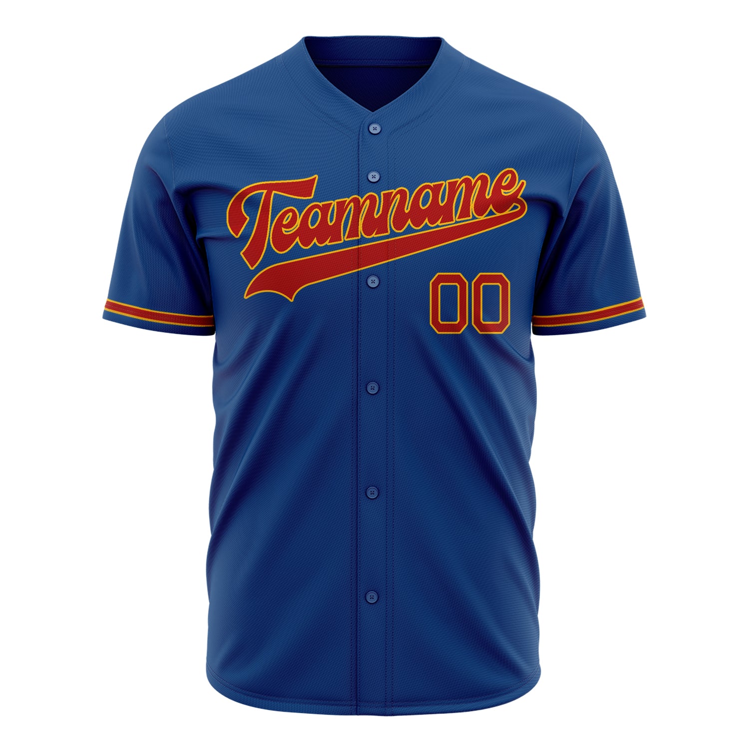 Benutzerdefiniertes Professionelles Blau Rot Baseballtrikot