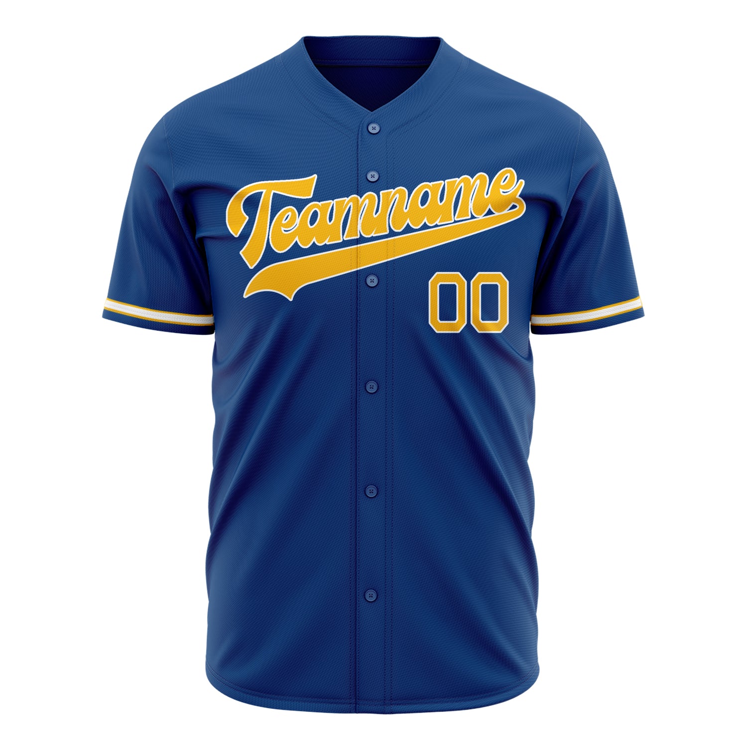 Benutzerdefiniertes Professionelles Blau Gelb Baseballtrikot