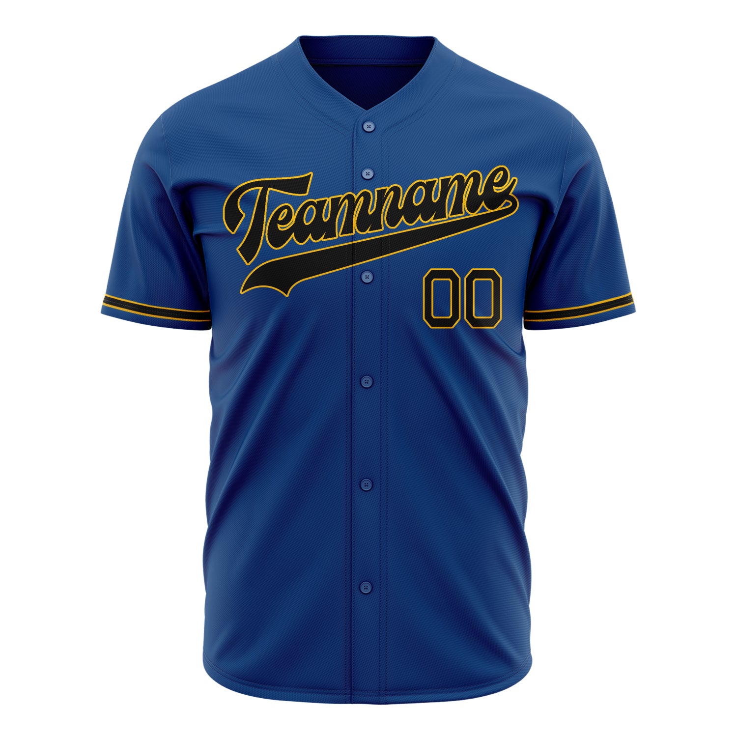 Benutzerdefiniertes Professionelles Blau Schwarz Baseballtrikot