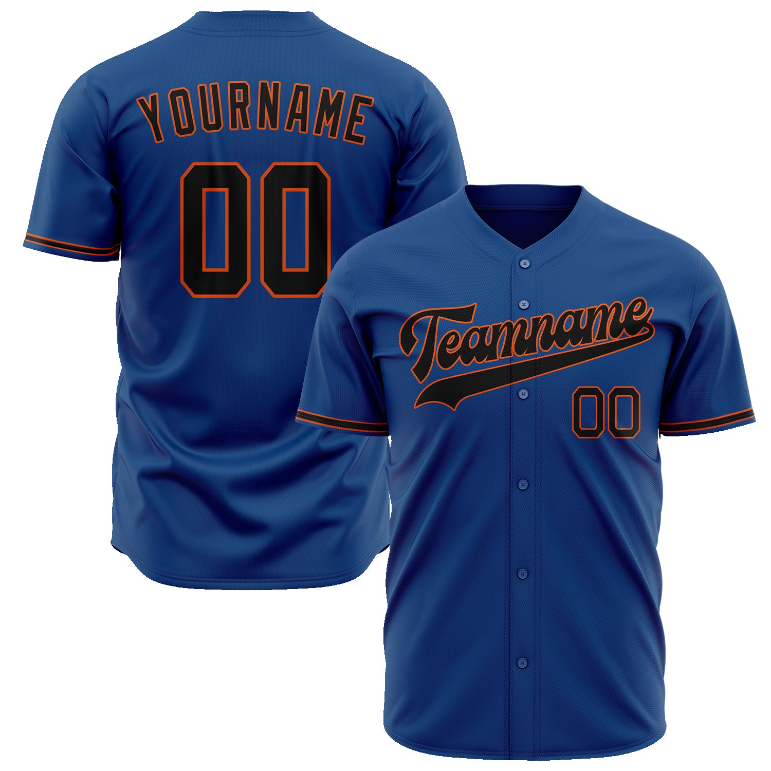 Benutzerdefiniertes Professionelles Blau Schwarz Baseballtrikot BB02240601YH085