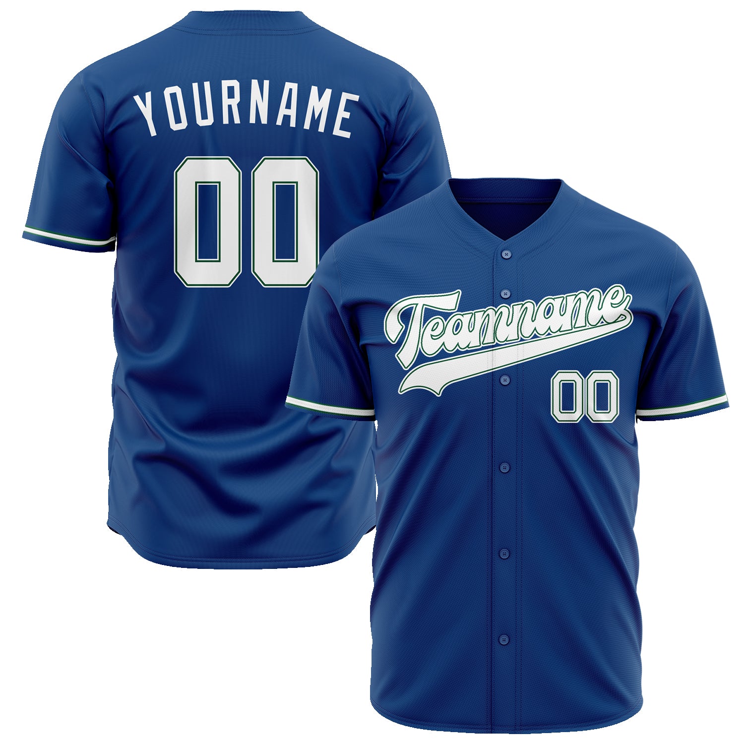 Benutzerdefiniertes Professionelles Blau Weiß Baseballtrikot BB02240601YH086