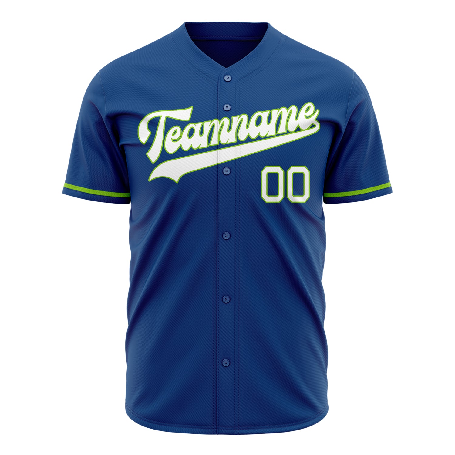 Benutzerdefiniertes Professionelles Blau Weiß Baseballtrikot