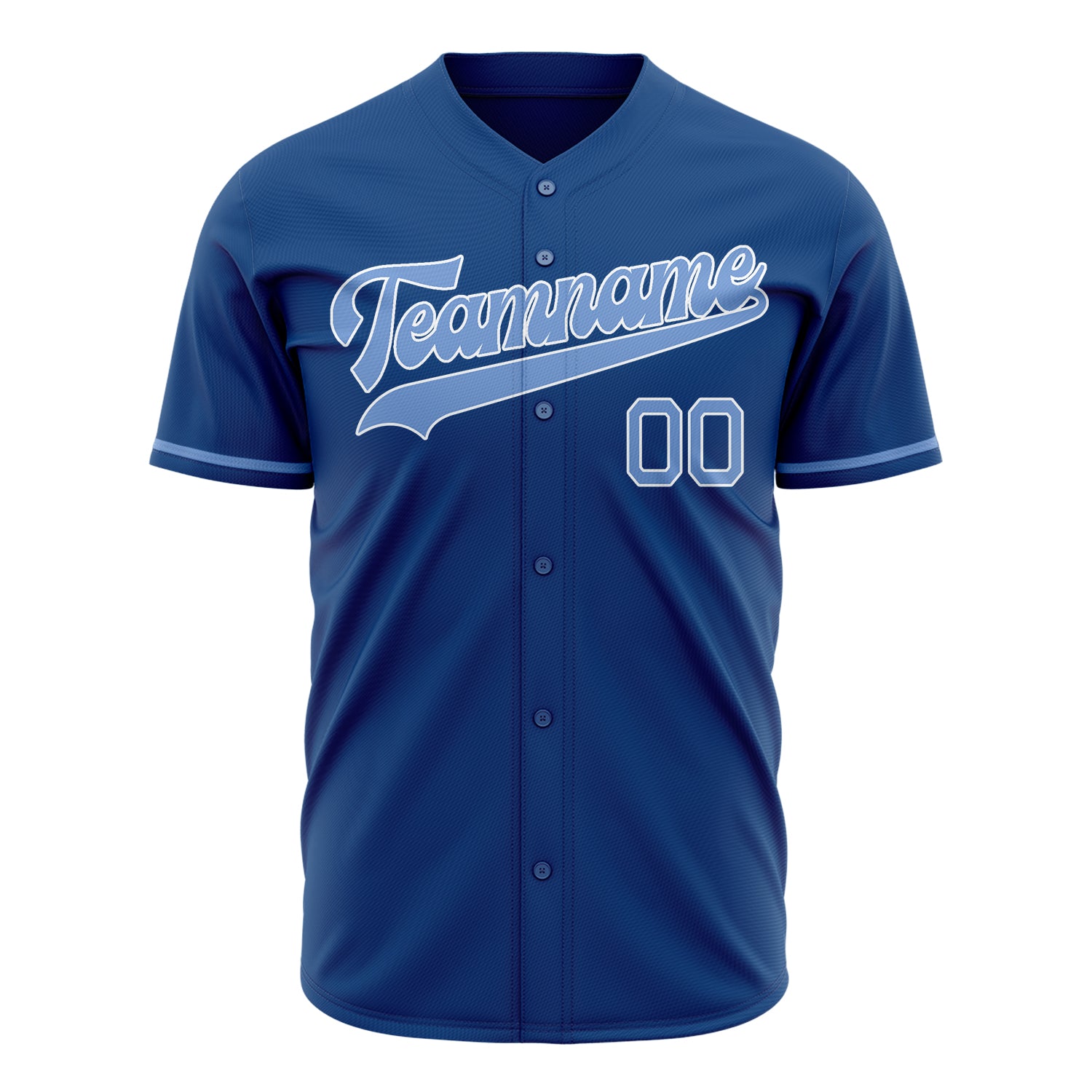 Benutzerdefiniertes Professionelles Blau Hellblau Baseballtrikot