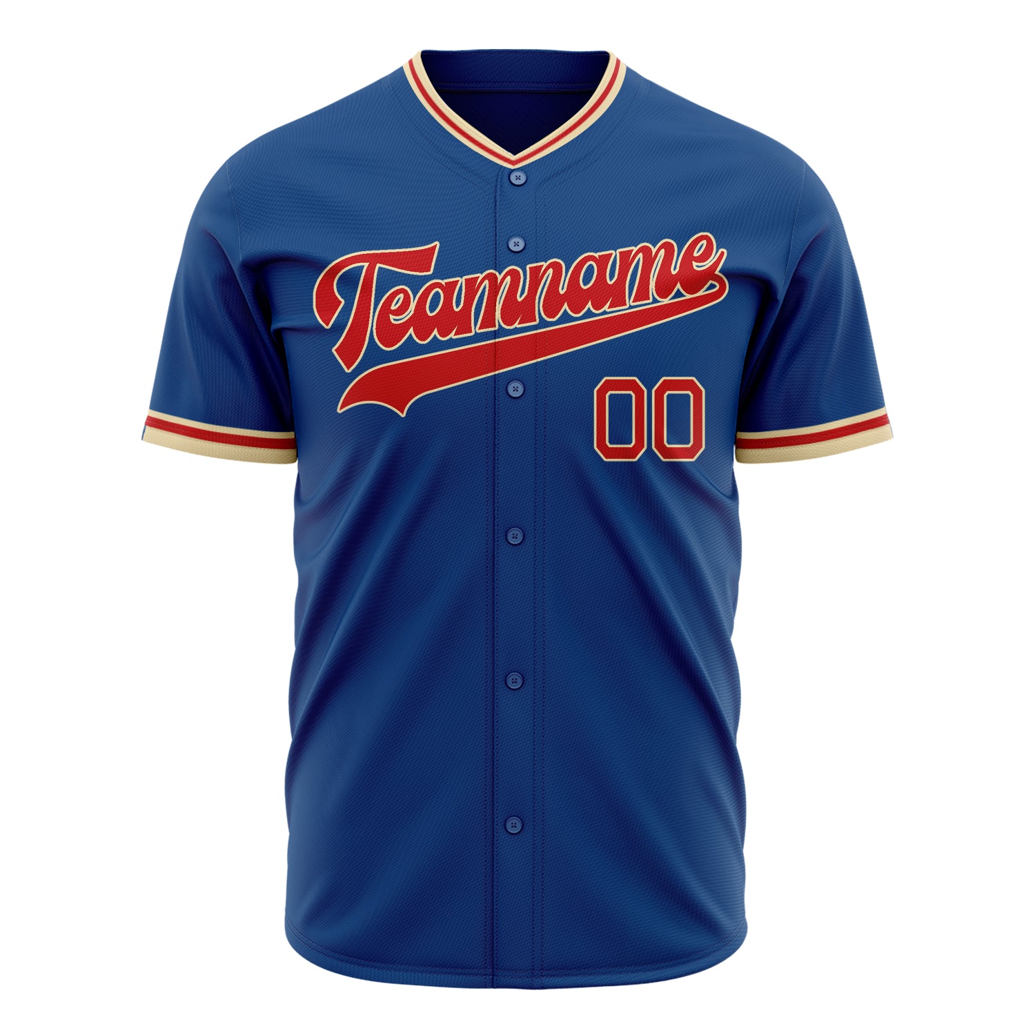 Benutzerdefiniertes Professionelles Blau Rot Baseballtrikot