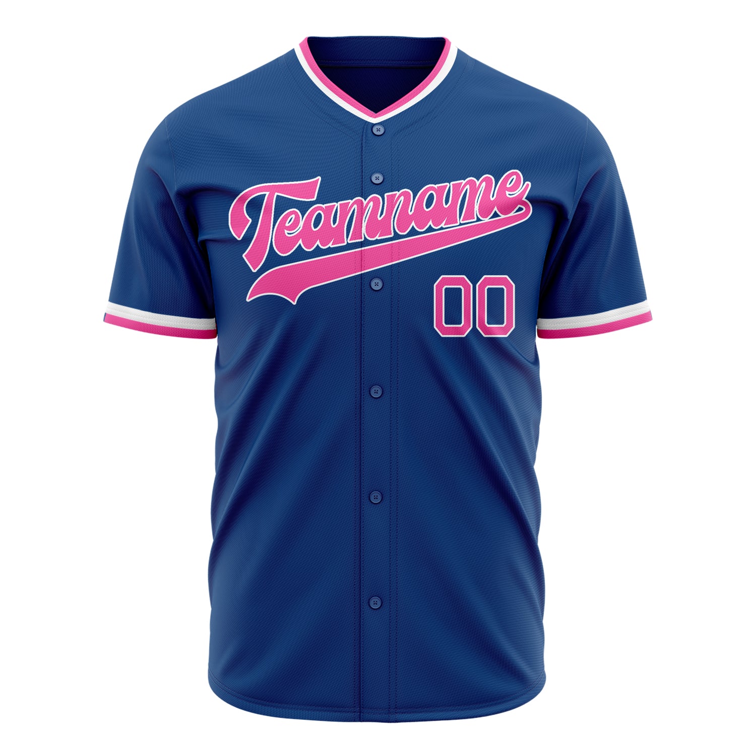 Benutzerdefiniertes Professionelles Blau Rosa Baseballtrikot