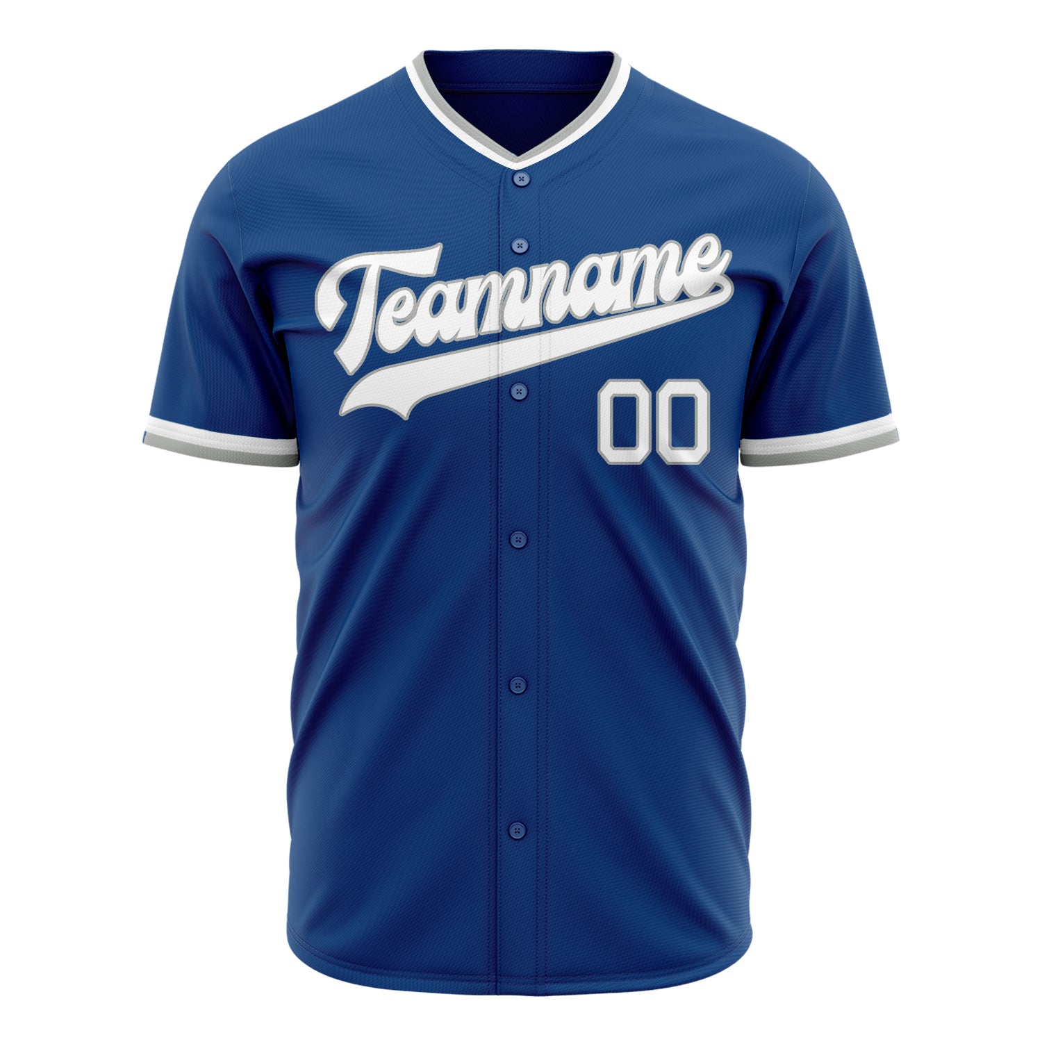 Benutzerdefiniertes Professionelles Blau Weiß Baseballtrikot