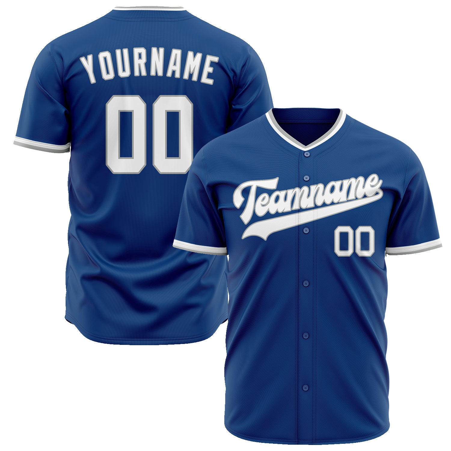 Benutzerdefiniertes Professionelles Blau Weiß Baseballtrikot BB02240601YH096