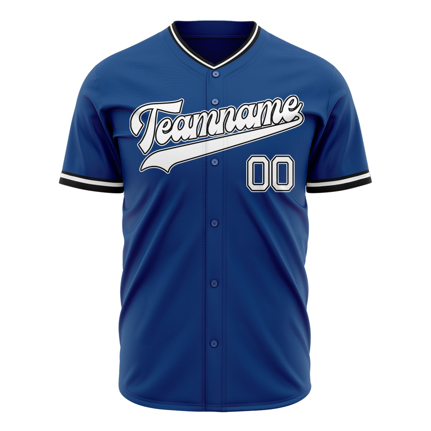 Benutzerdefiniertes Professionelles Blau Weiß Baseballtrikot