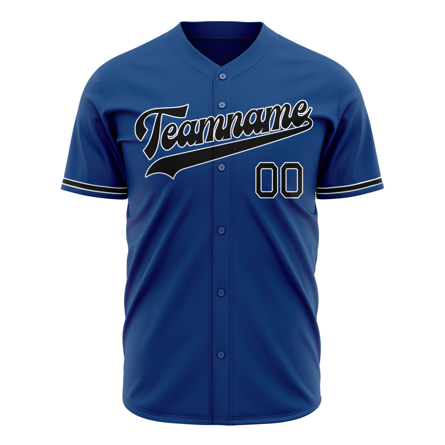 Benutzerdefiniertes Professionelles Blau Schwarz Baseballtrikot