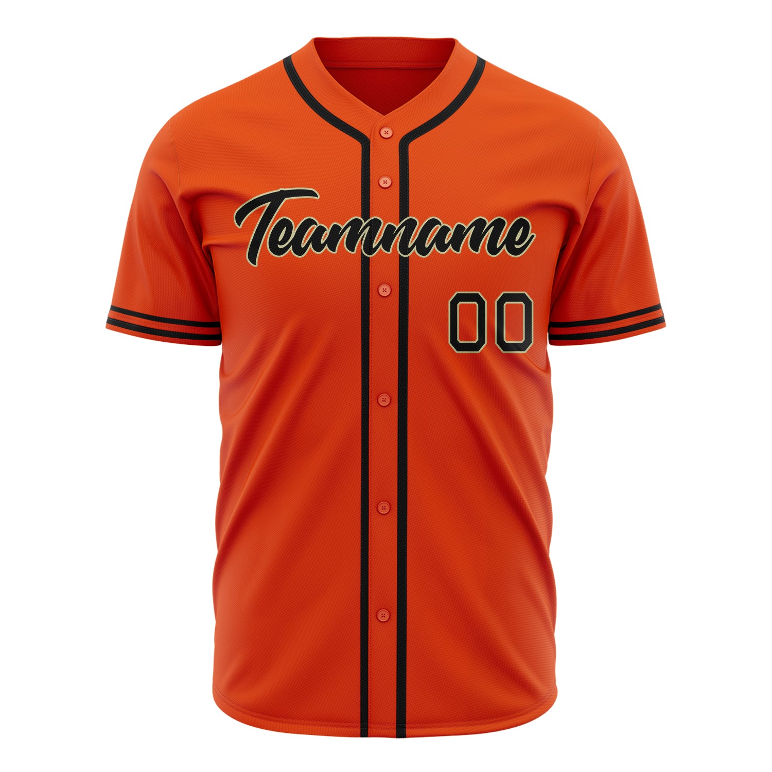 Benutzerdefiniertes Professionelles Orange Schwarz Baseballtrikot