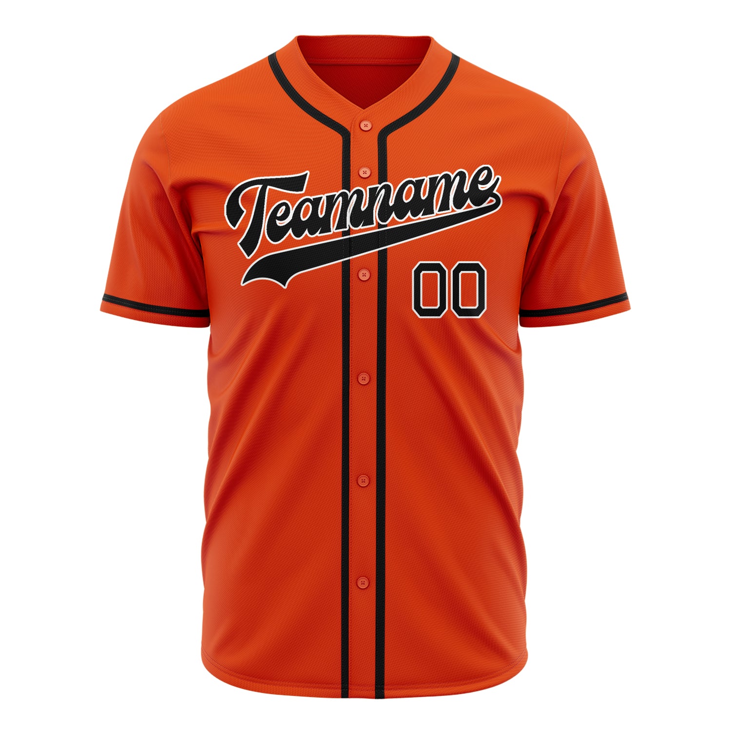 Benutzerdefiniertes Professionelles Orange Schwarz Baseballtrikot