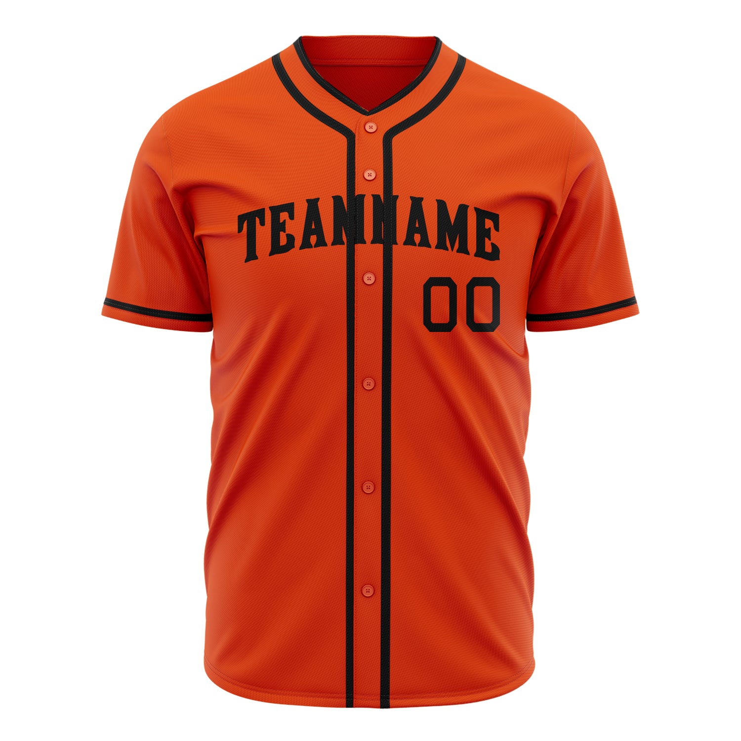 Benutzerdefiniertes Professionelles Orange Schwarz Baseballtrikot