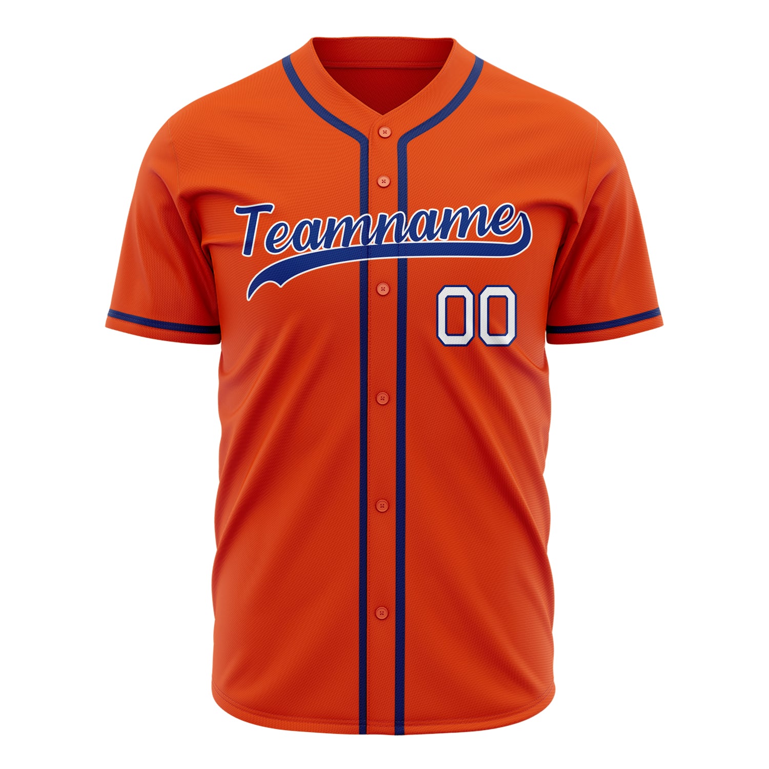 Benutzerdefiniertes Professionelles Orange Königsblau Baseballtrikot