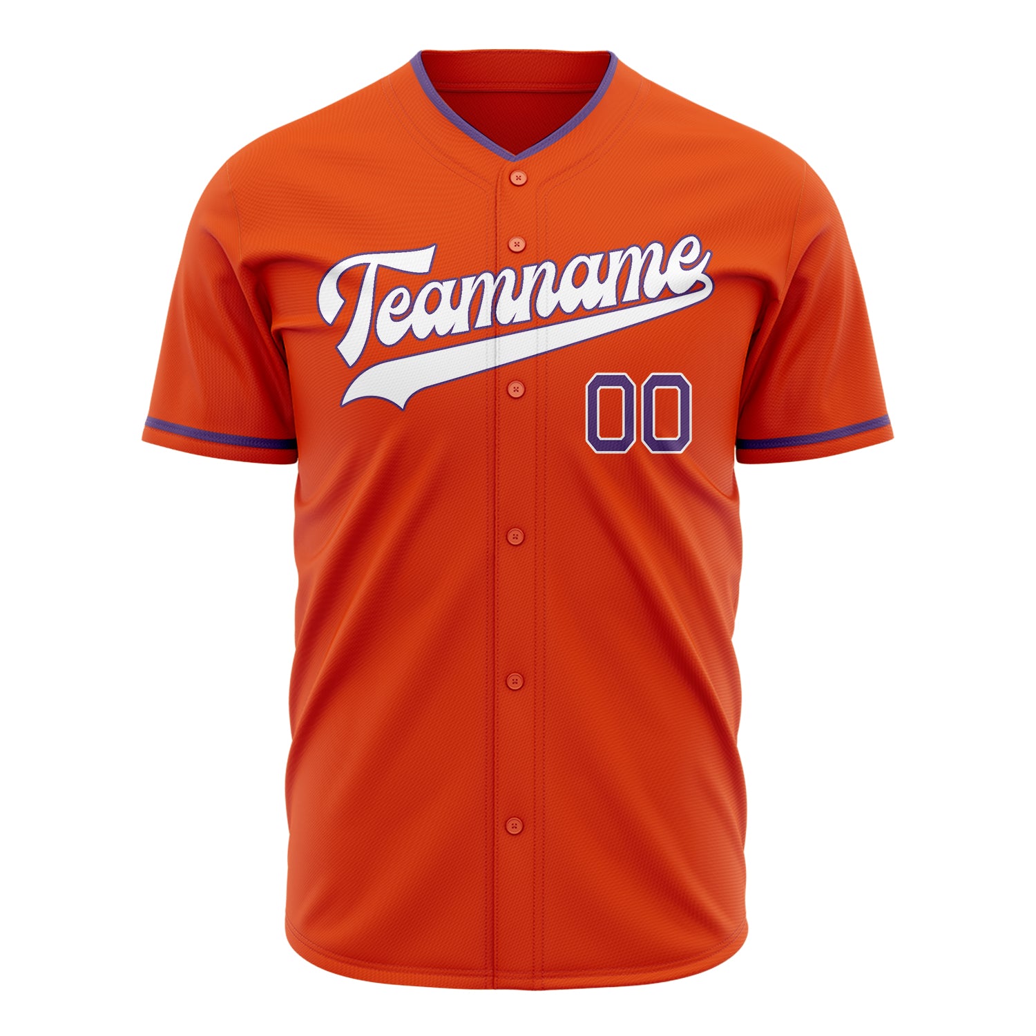 Benutzerdefiniertes Professionelles Orange Weiß Baseballtrikot