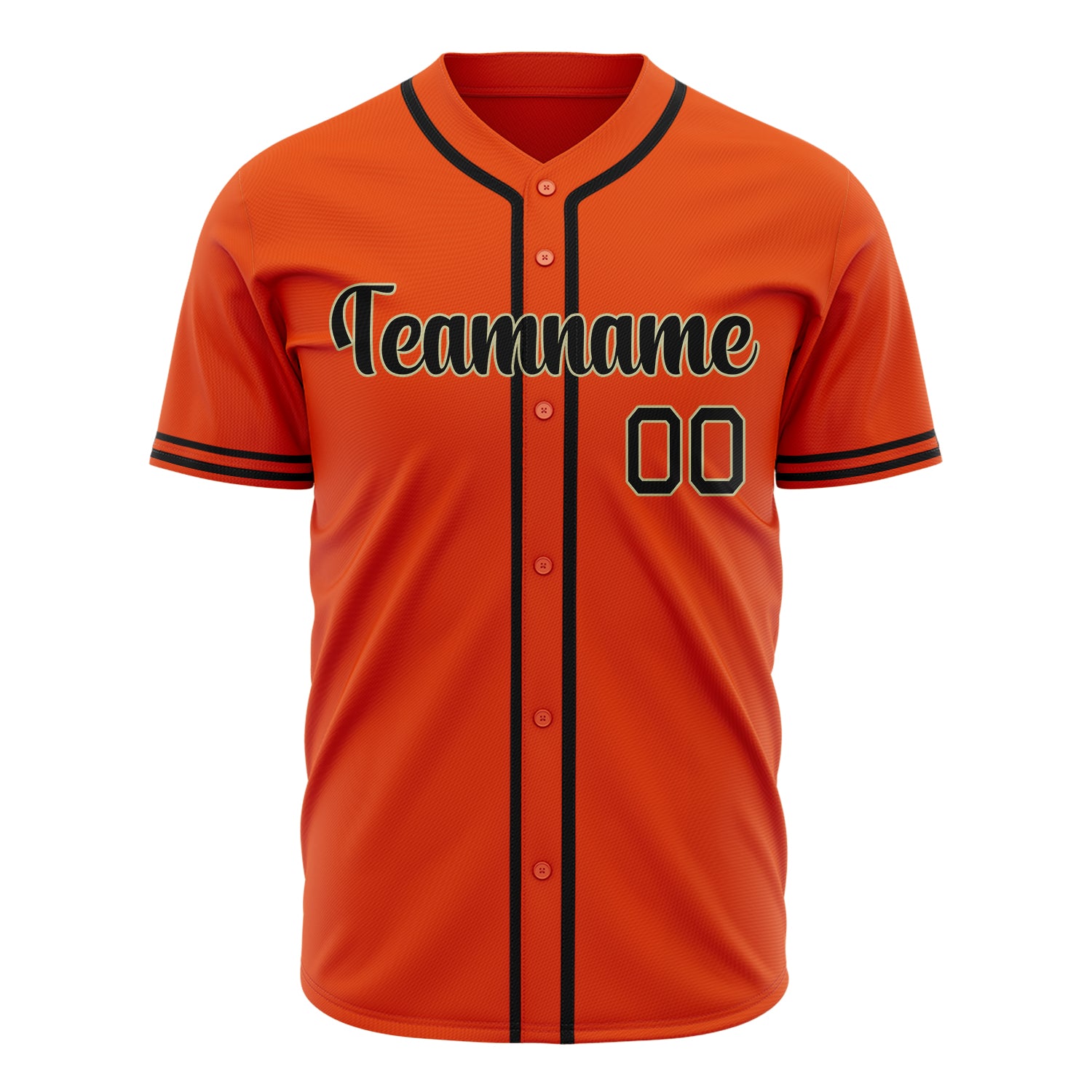 Benutzerdefiniertes Professionelles Orange Schwarz Baseballtrikot