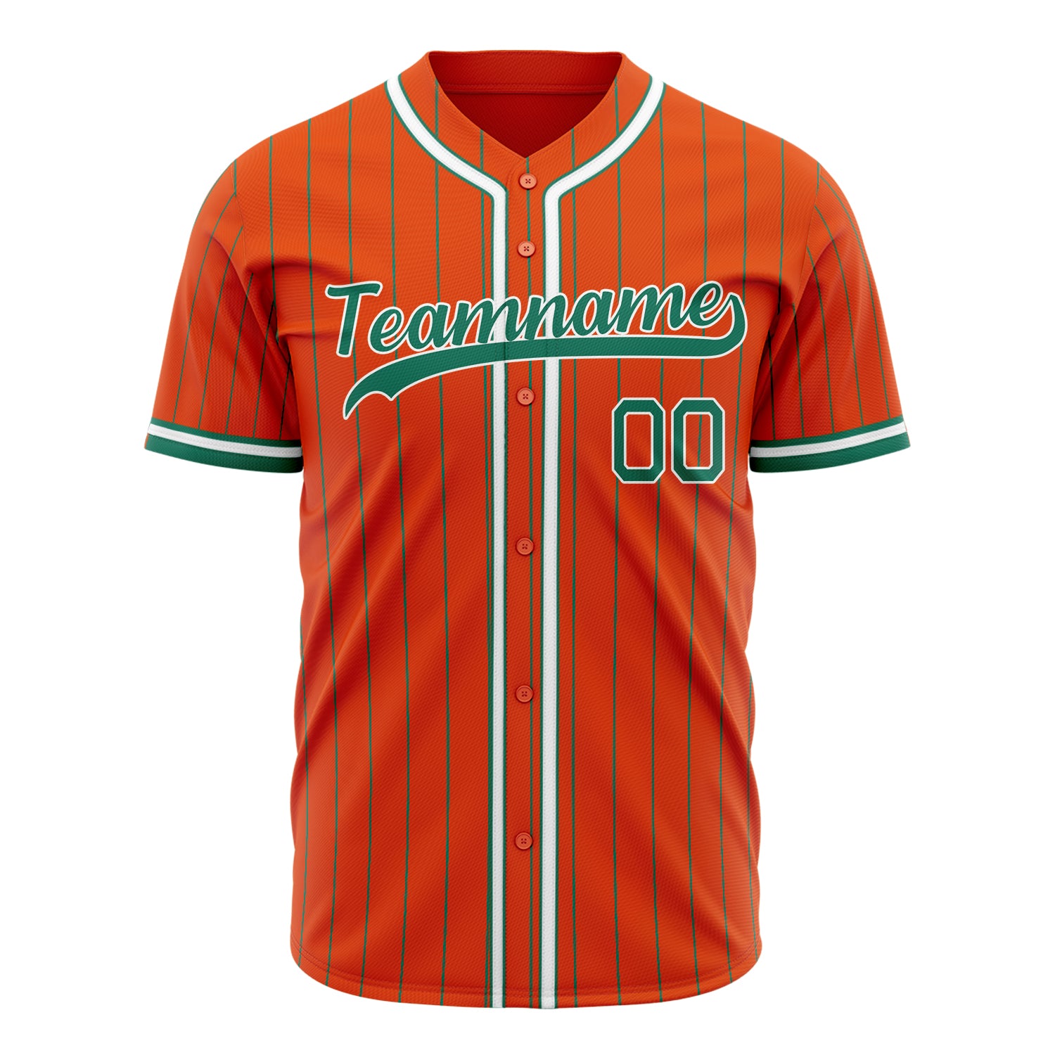 Benutzerdefiniertes Professionelles Orange Kelly Grün Baseballtrikot