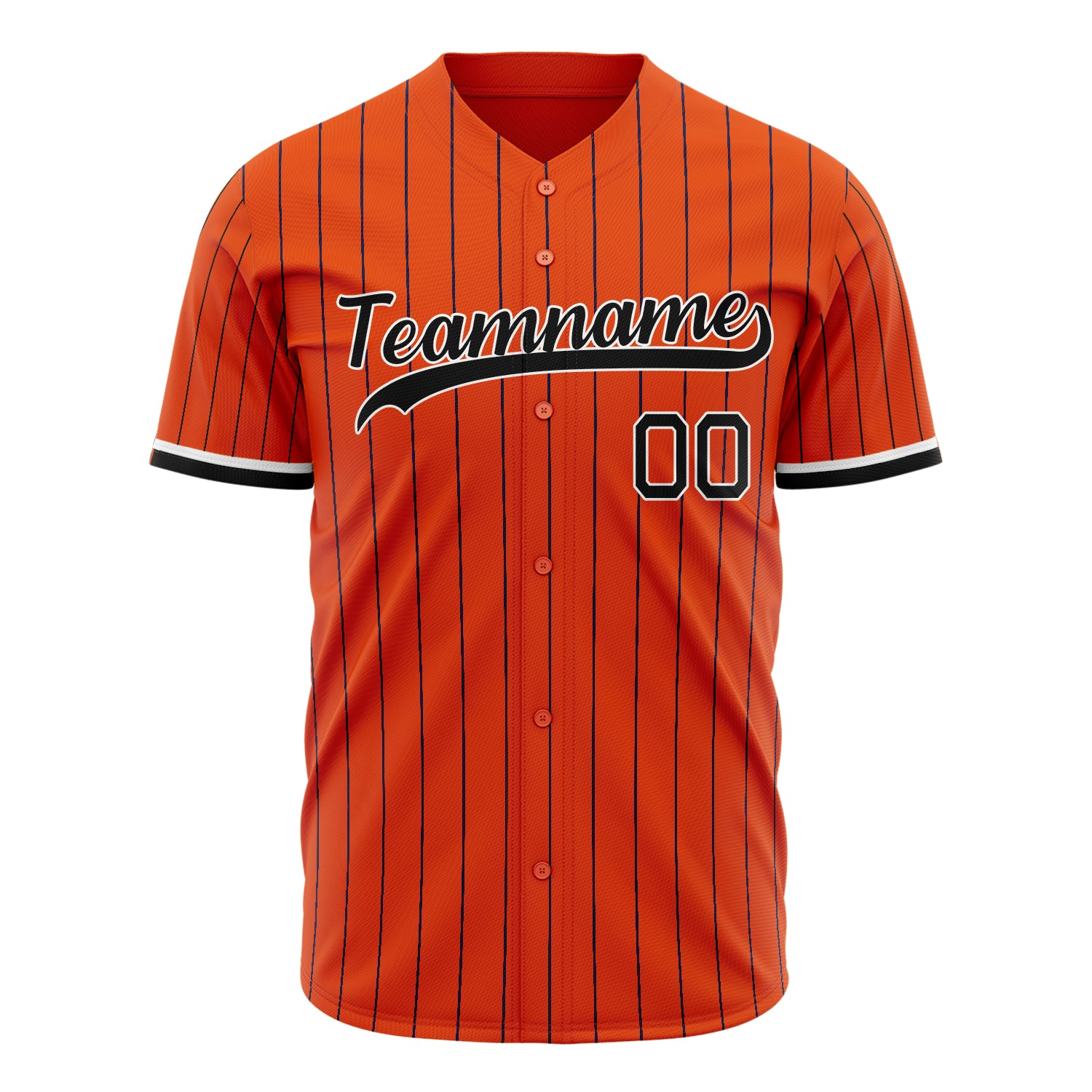 Benutzerdefiniertes Professionelles Orange Schwarz Baseballtrikot