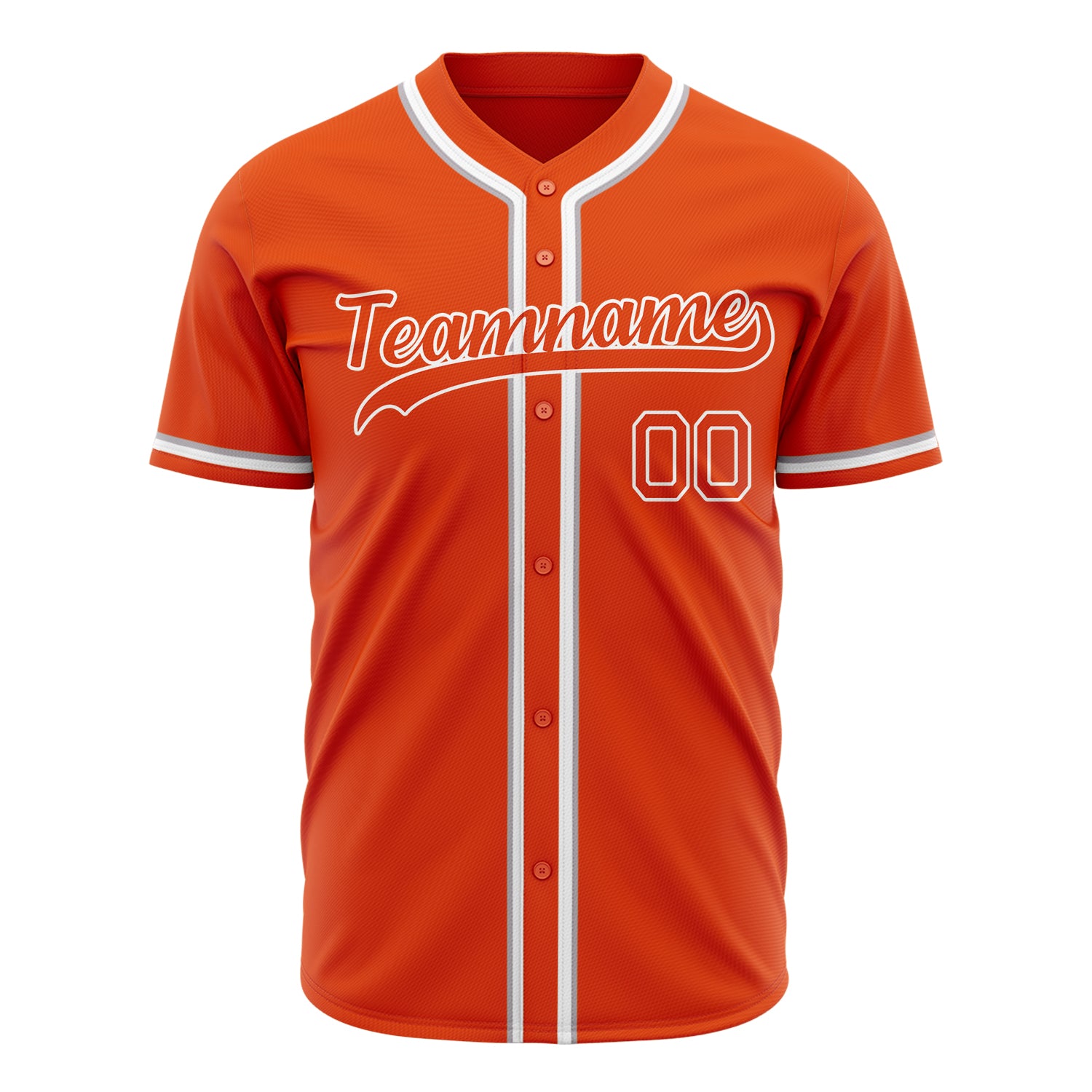 Benutzerdefiniertes Professionelles Orange Weiß Baseballtrikot