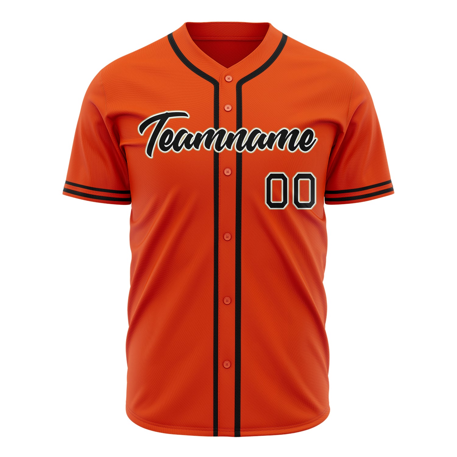 Benutzerdefiniertes Professionelles Orange Schwarz Baseballtrikot