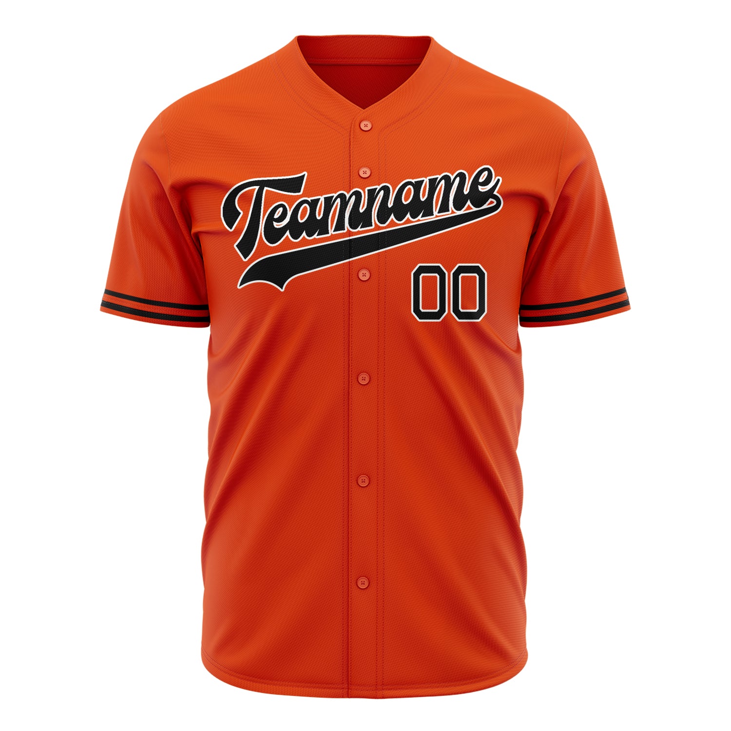 Benutzerdefiniertes Professionelles Orange Schwarz Baseballtrikot