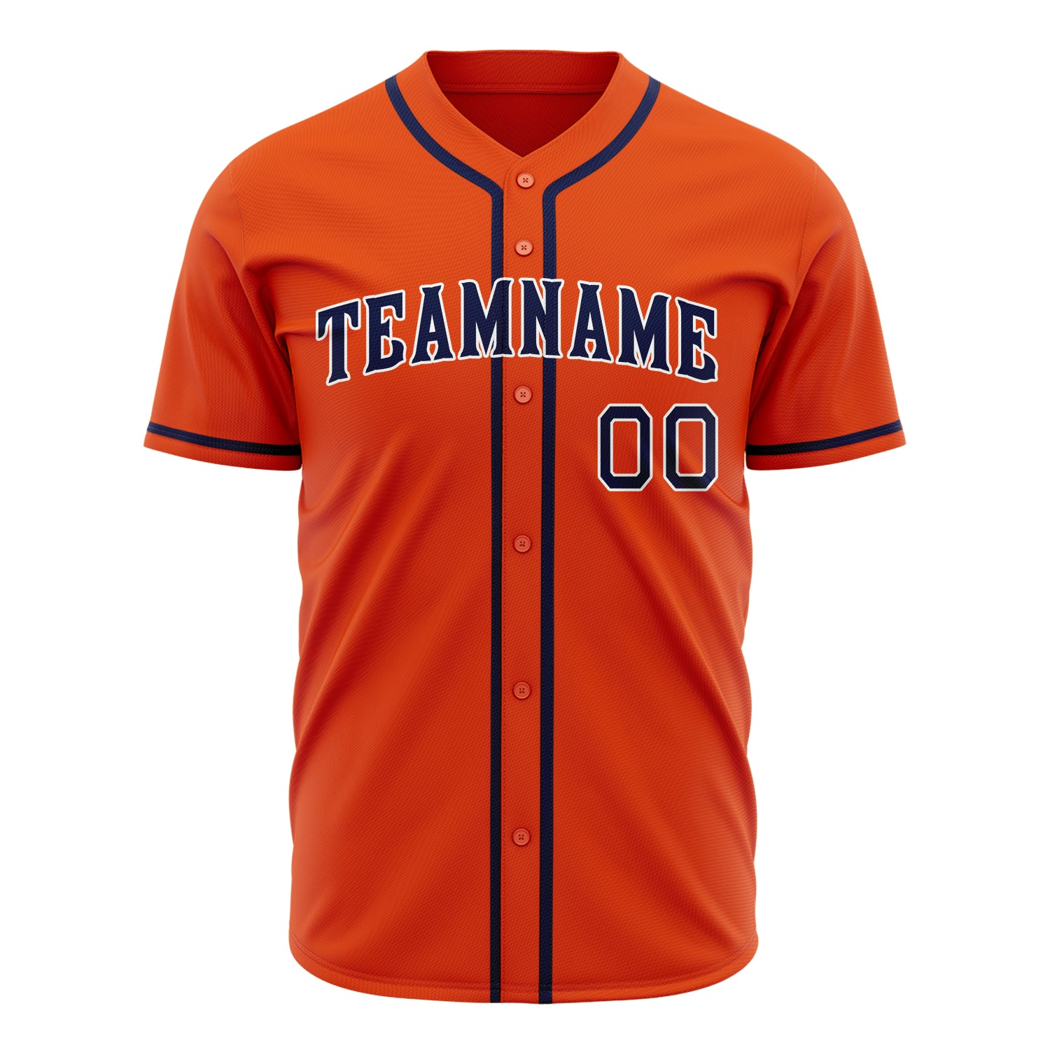 Benutzerdefiniertes Professionelles Orange Marineblau Baseballtrikot