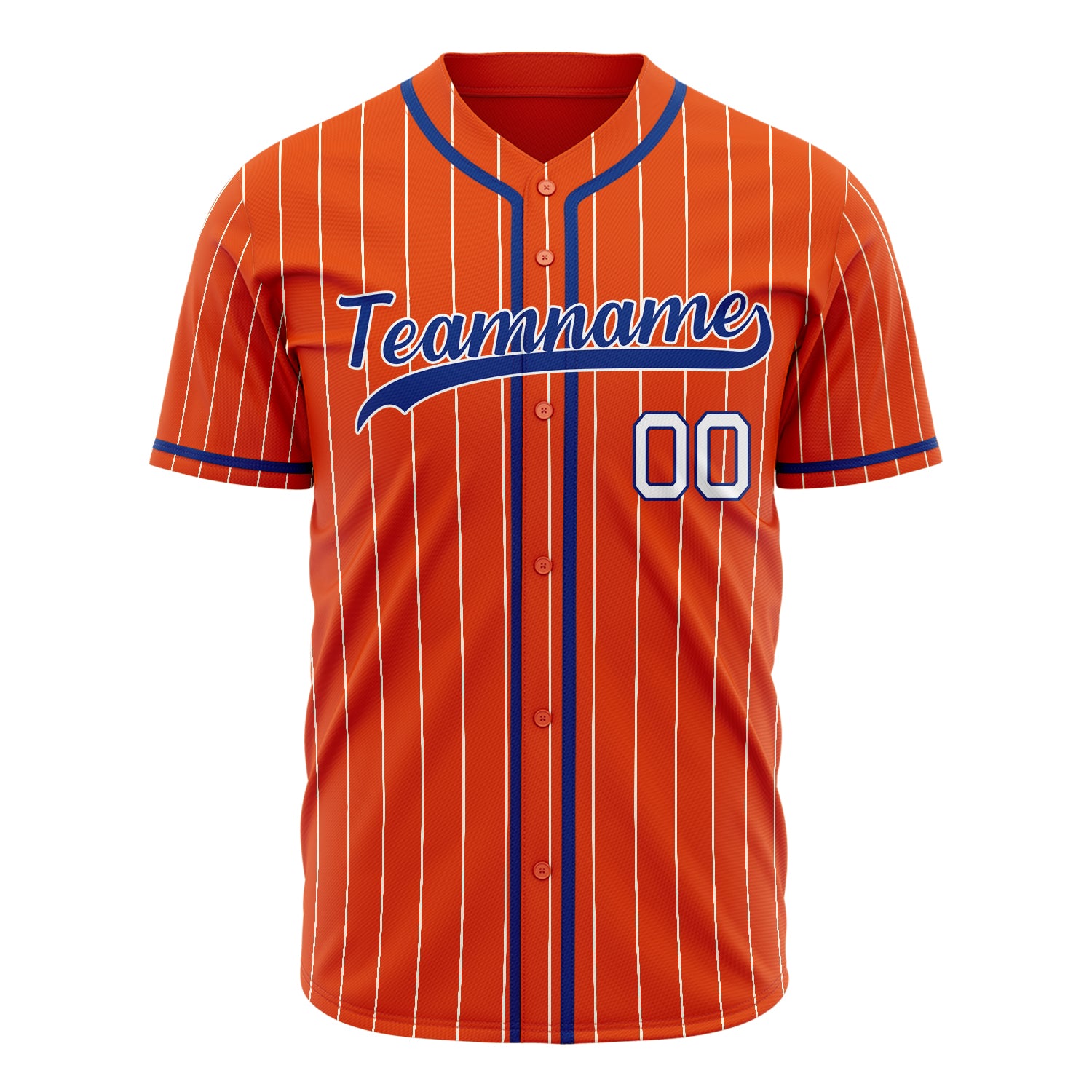 Benutzerdefiniertes Professionelles Orange Königsblau Baseballtrikot