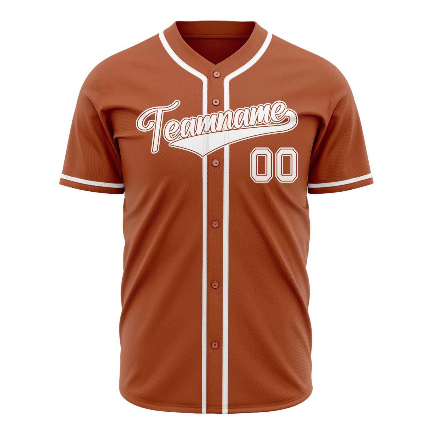 Benutzerdefiniertes Professionelles Texas Orange Weiß Baseballtrikot