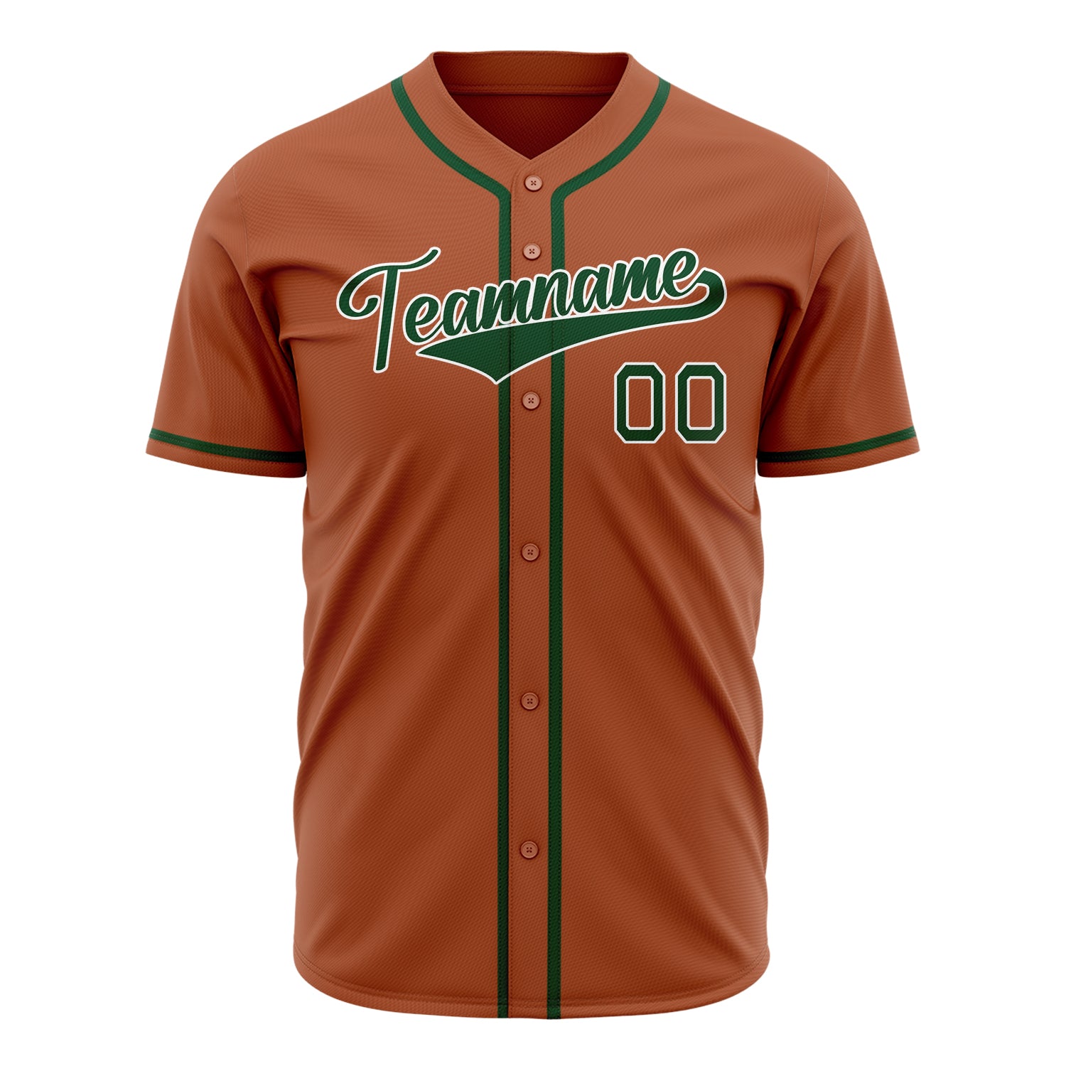 Benutzerdefiniertes Professionelles Texas Orange Grün Baseballtrikot