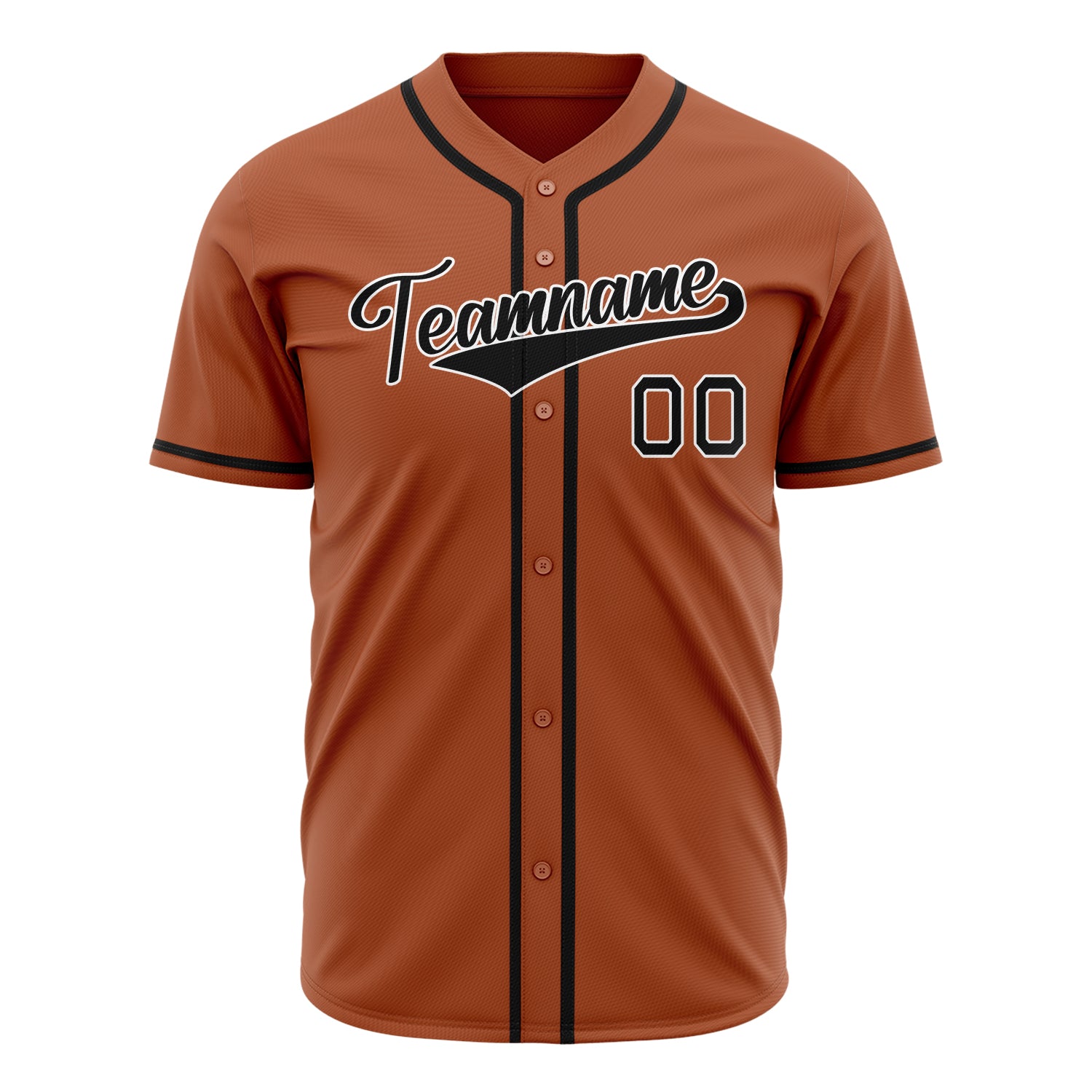 Benutzerdefiniertes Professionelles Texas Orange Schwarz Baseballtrikot