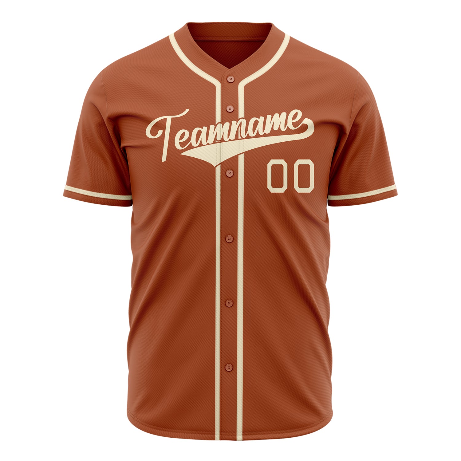 Benutzerdefiniertes Professionelles Texas Orange Creme Baseballtrikot