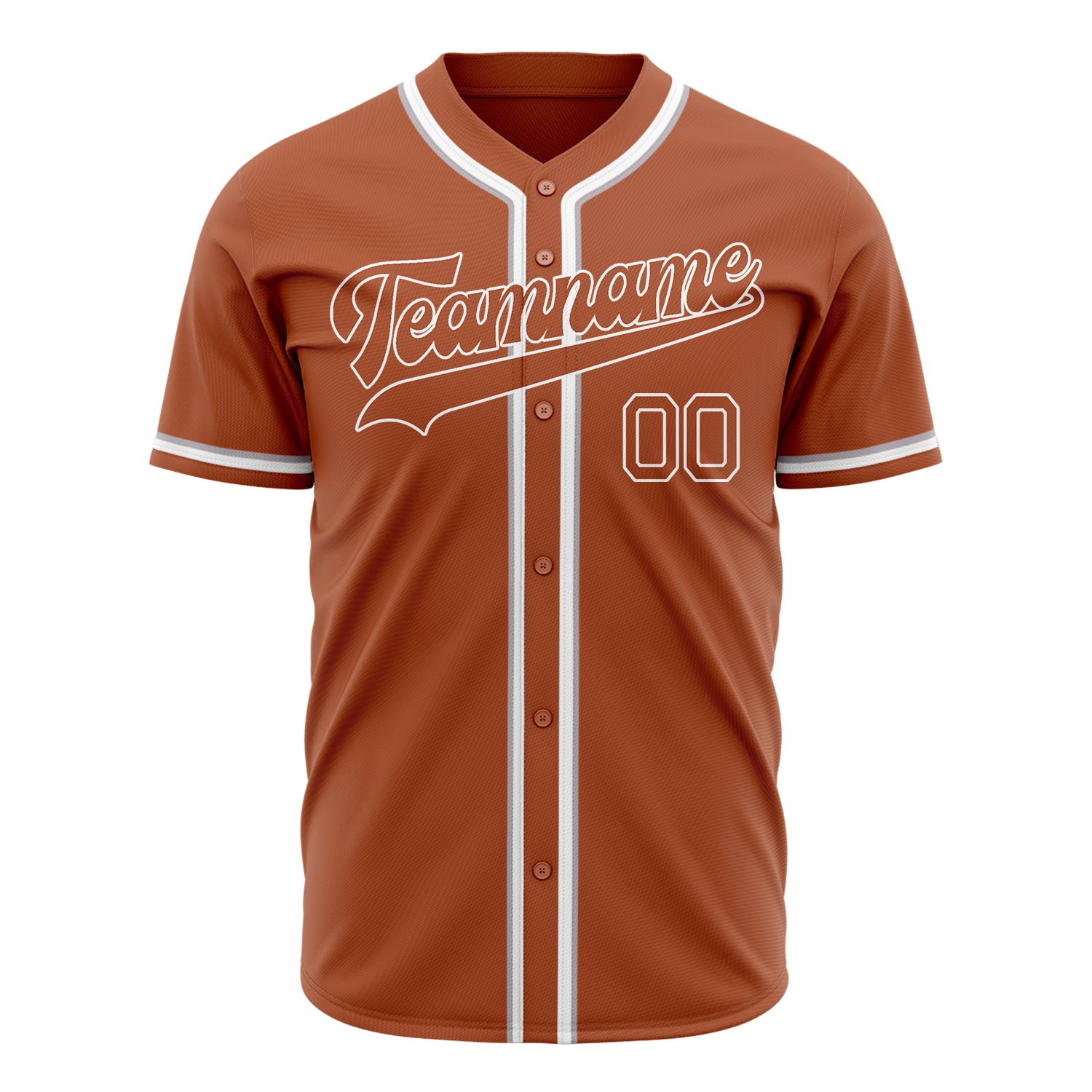 Benutzerdefiniertes Professionelles Texas Orange Weiß Baseballtrikot